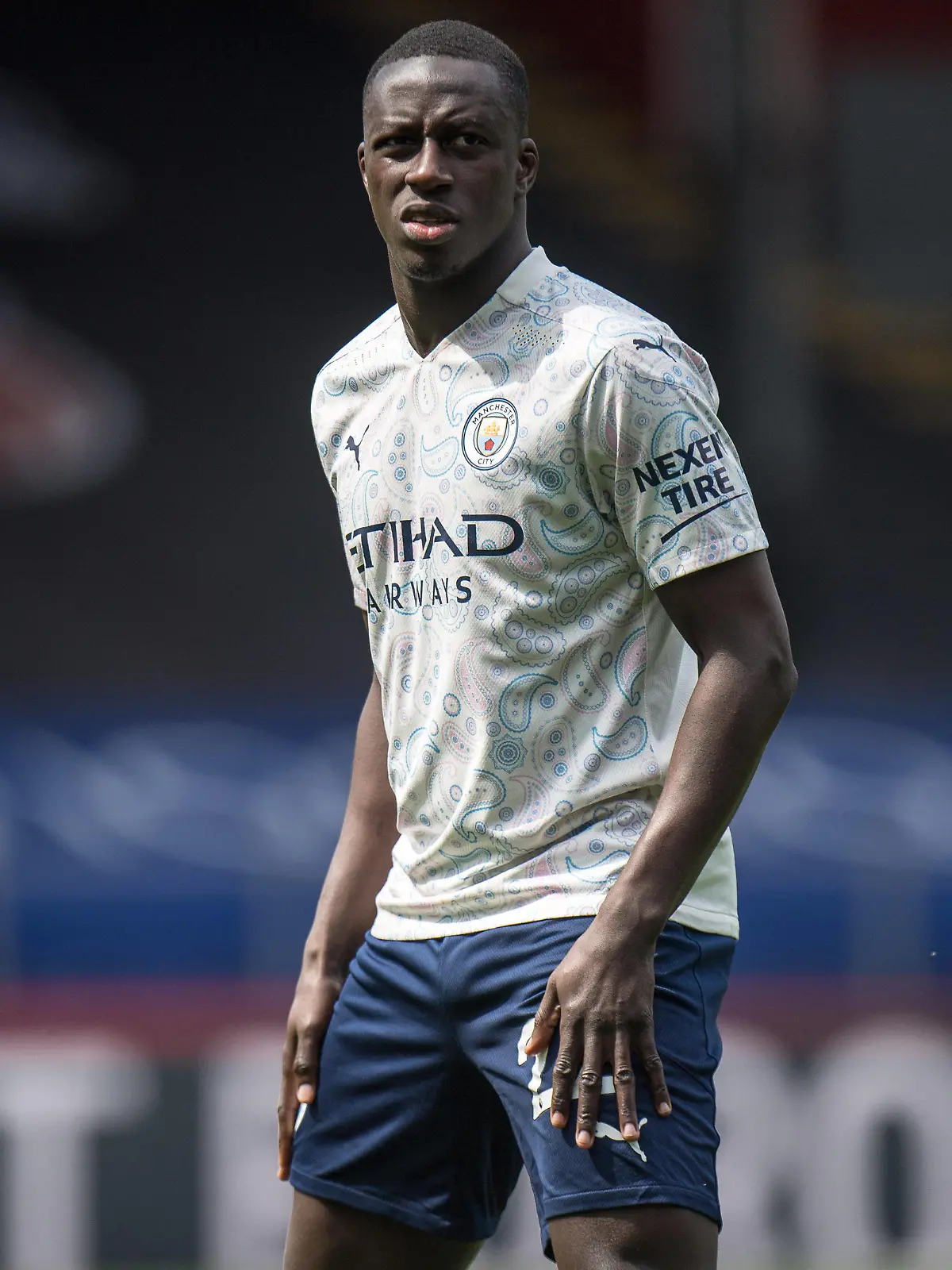 LONDON, ENGLAND - MAY 01: Benjamin Mendy of Manchester City during the Premier League match between Crystal Palace and Manchester City at Selhurst Park on May 1, 2021 in London, United Kingdom. Sporting stadiums around the UK remain under strict restrictions due to the Coronavirus Pandemic as Government social distancing laws prohibit fans inside venues resulting in games being played behind closed Crystal Palace v Manchester City - Premier League Copyright: xSebastianxFrejx 