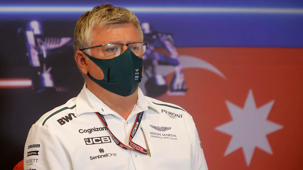 Formula One F1 - Azerbaijan Grand Prix - Baku City Circuit, Baku, Azerbaijan - June 4, 2021 Aston Martin Team Principal Otmar Szafnauer during the press conference Pool via REUTERS/Maxim Shemetov