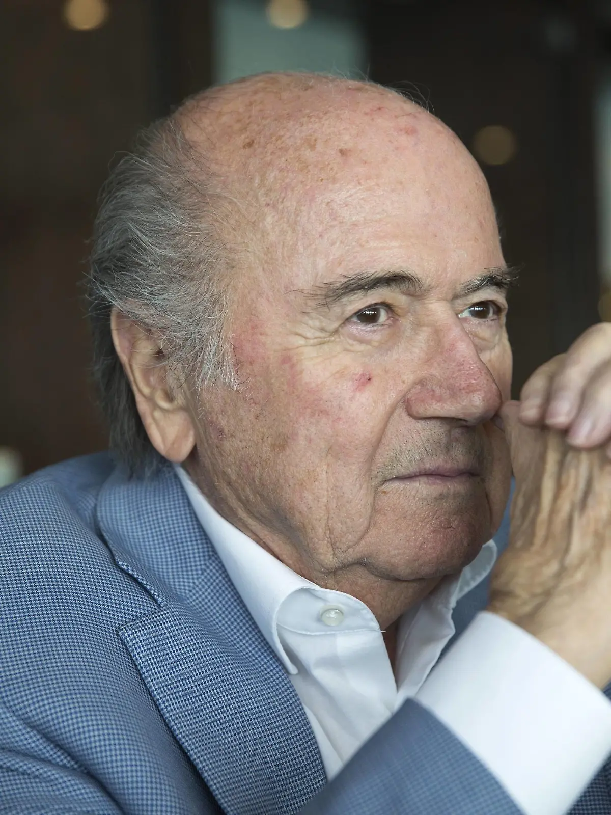 ZURICH, SWITZERLAND. OCTOBER 26, 2015. FIFA president Joseph Sepp Blatter looks on during an exclusive interview with the TASS Russian News Agency. Mikhail Japaridze/TASS PUBLICATIONxINxGERxAUTxONLY TS010BB3Zurich Switzerland October 26 2015 FIFA President Joseph Sepp Blatter looks ON during to Exclusive Interview with The TASS Russian News Agency Mikhail Japaridze TASS PUBLICATIONxINxGERxAUTxONLY