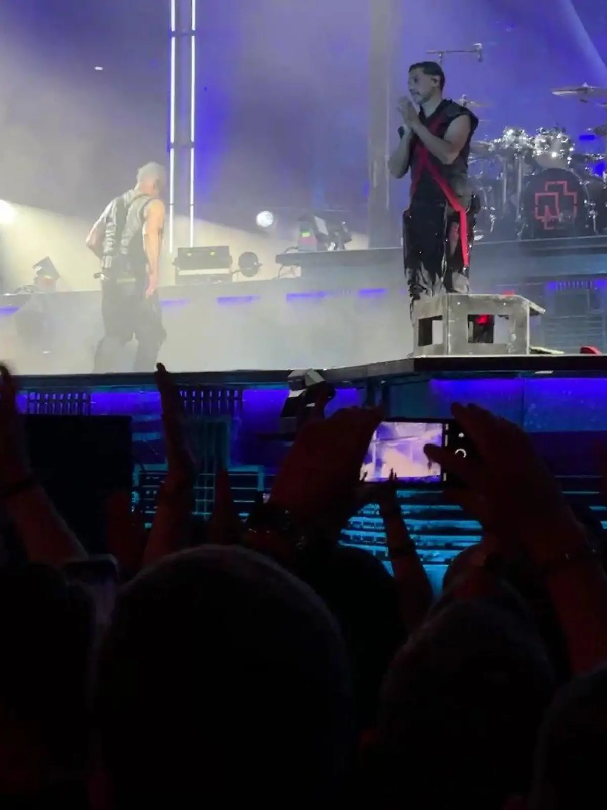 Rammstein-Drummer Christoph Schneider beim Konzert in München am 7. Juni.