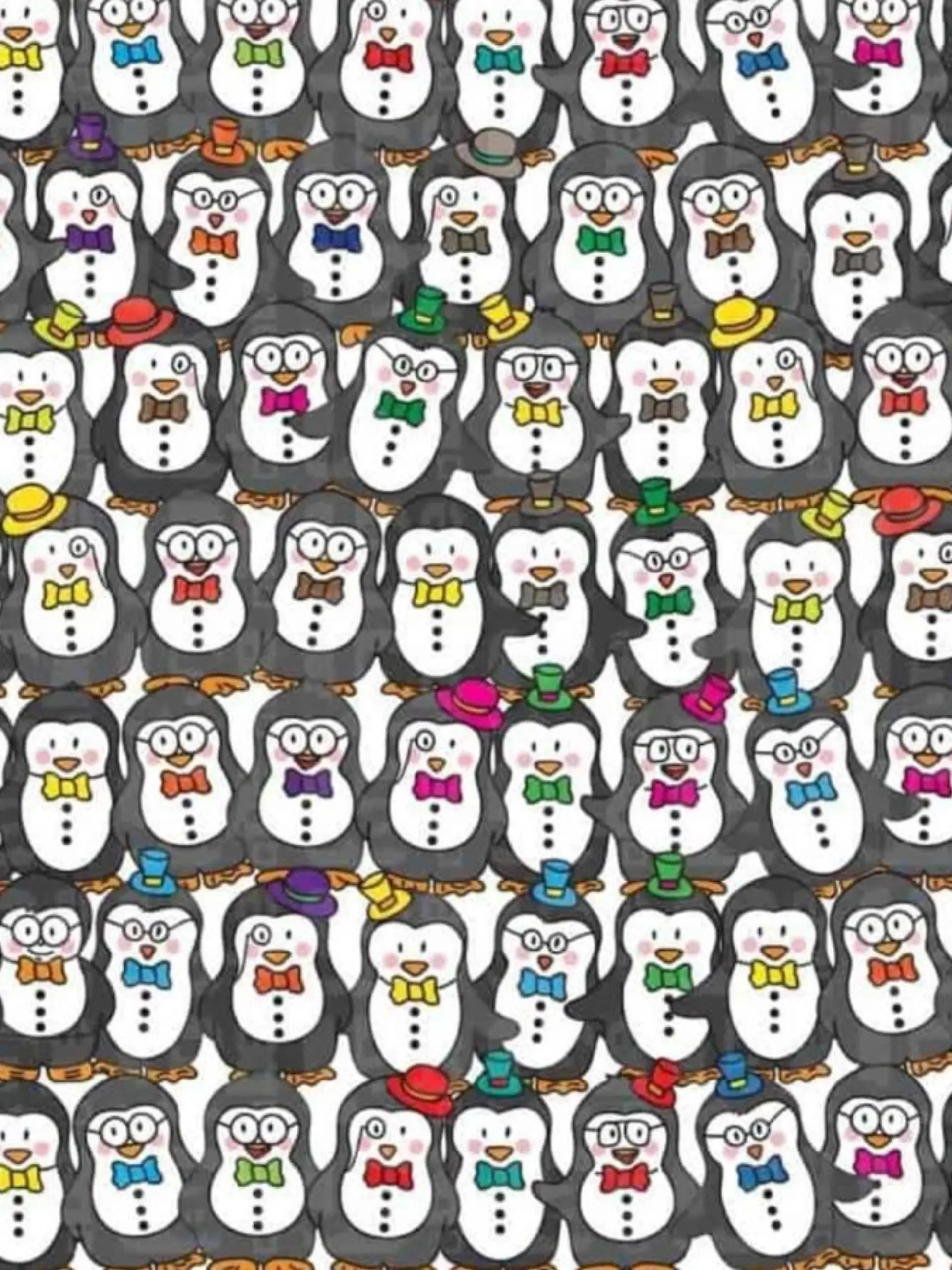 Suchbild Pinguine und Figur