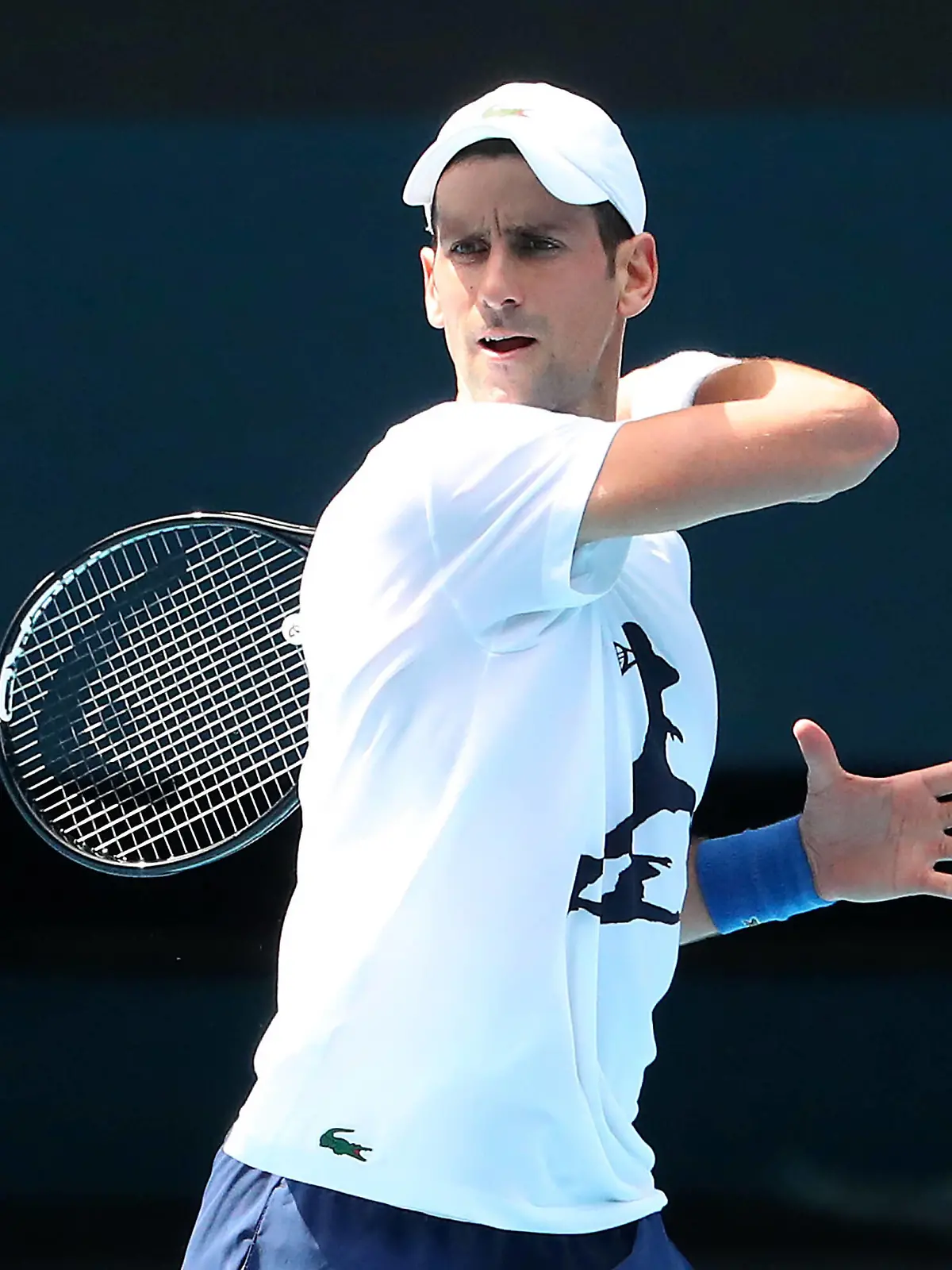  TENNIS AUSTRALIAN OPEN PRACTICE, Novak Djokovic of Serbia during a practice session ahead of the Australian Open, Melbourne Park, in Melbourne, Tuesday, January 11, 2022.  ACHTUNG: NUR REDAKTIONELLE NUTZUNG, KEINE ARCHIVIERUNG UND KEINE BUCHNUTZUNG MELBOURNE VIC AUSTRALIA PUBLICATIONxINxGERxSUIxAUTxONLY Copyright: xKELLYxDEFINAx 20220111001612524575