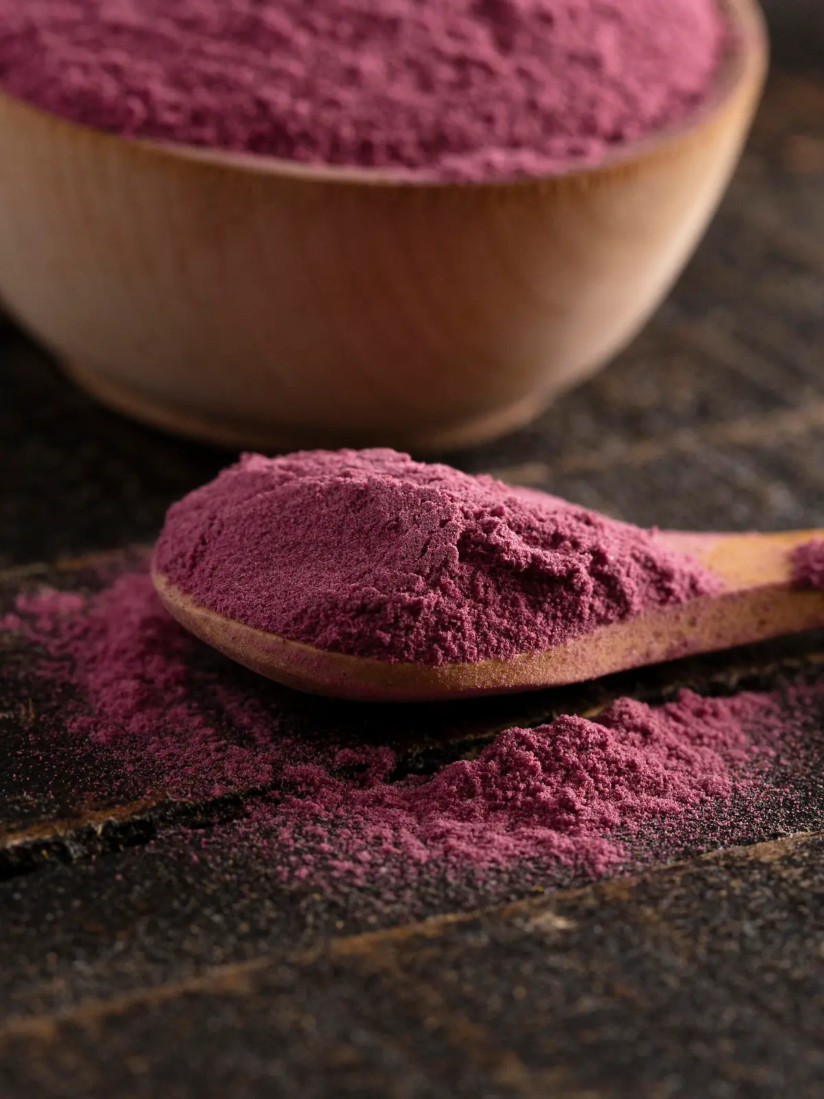 Bright Colored Acai Berry Powder Perfect for Adding to Recipes like Smoothies
