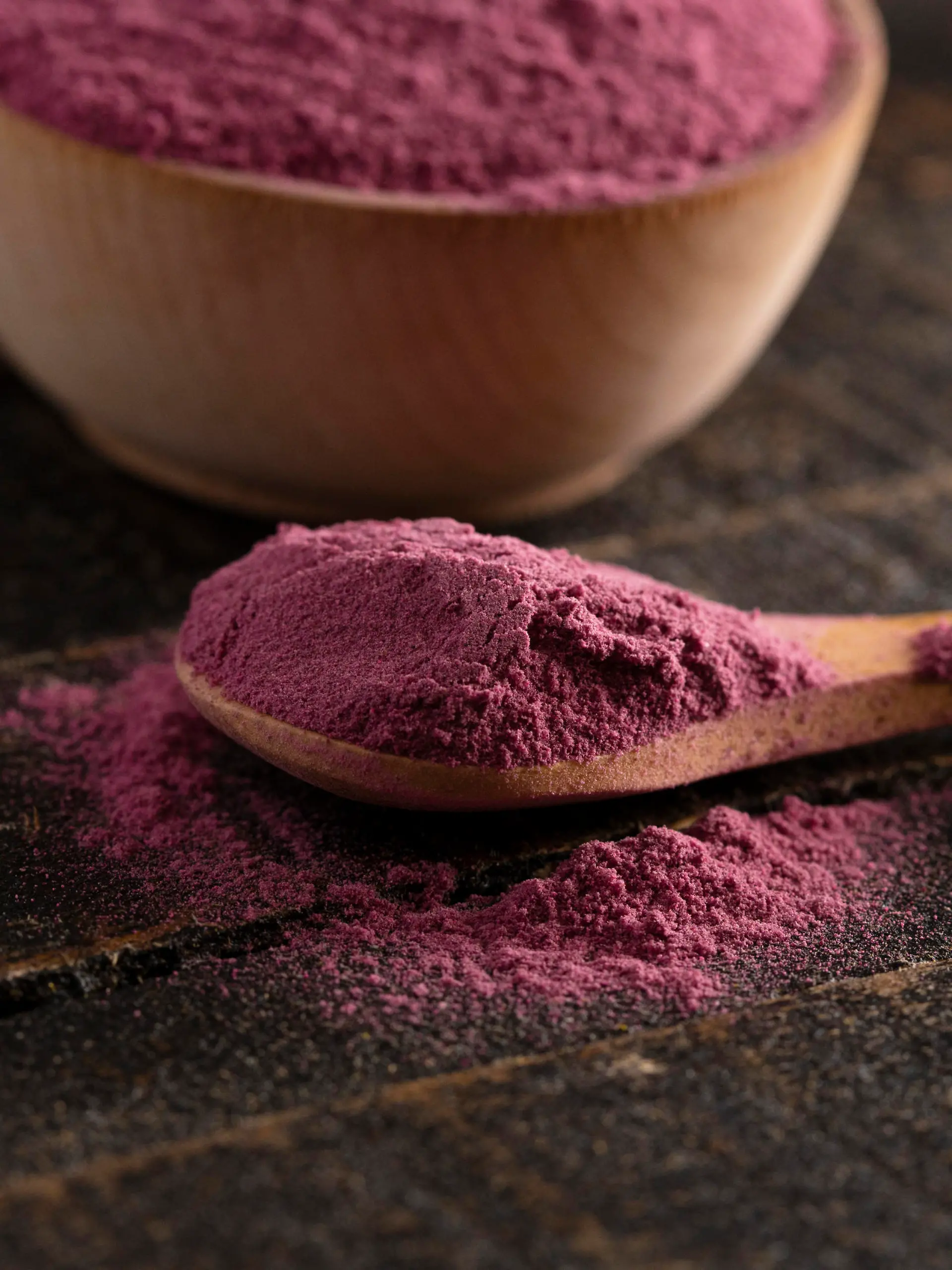 Bright Colored Acai Berry Powder Perfect for Adding to Recipes like Smoothies