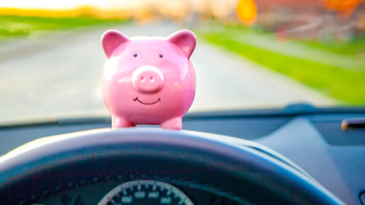 Concept for: insurance, car costs, saving fuel, vehicle purchase, successful financial planning, banking concept and investments