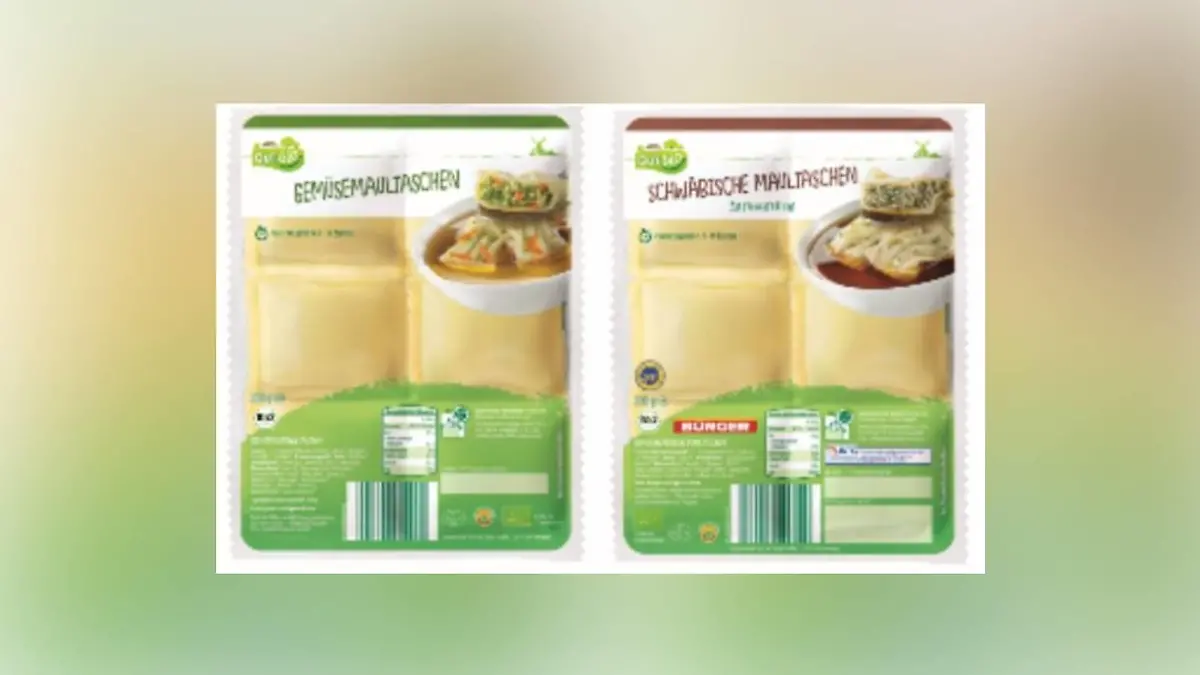 Maultaschen werden zurückgerufen.