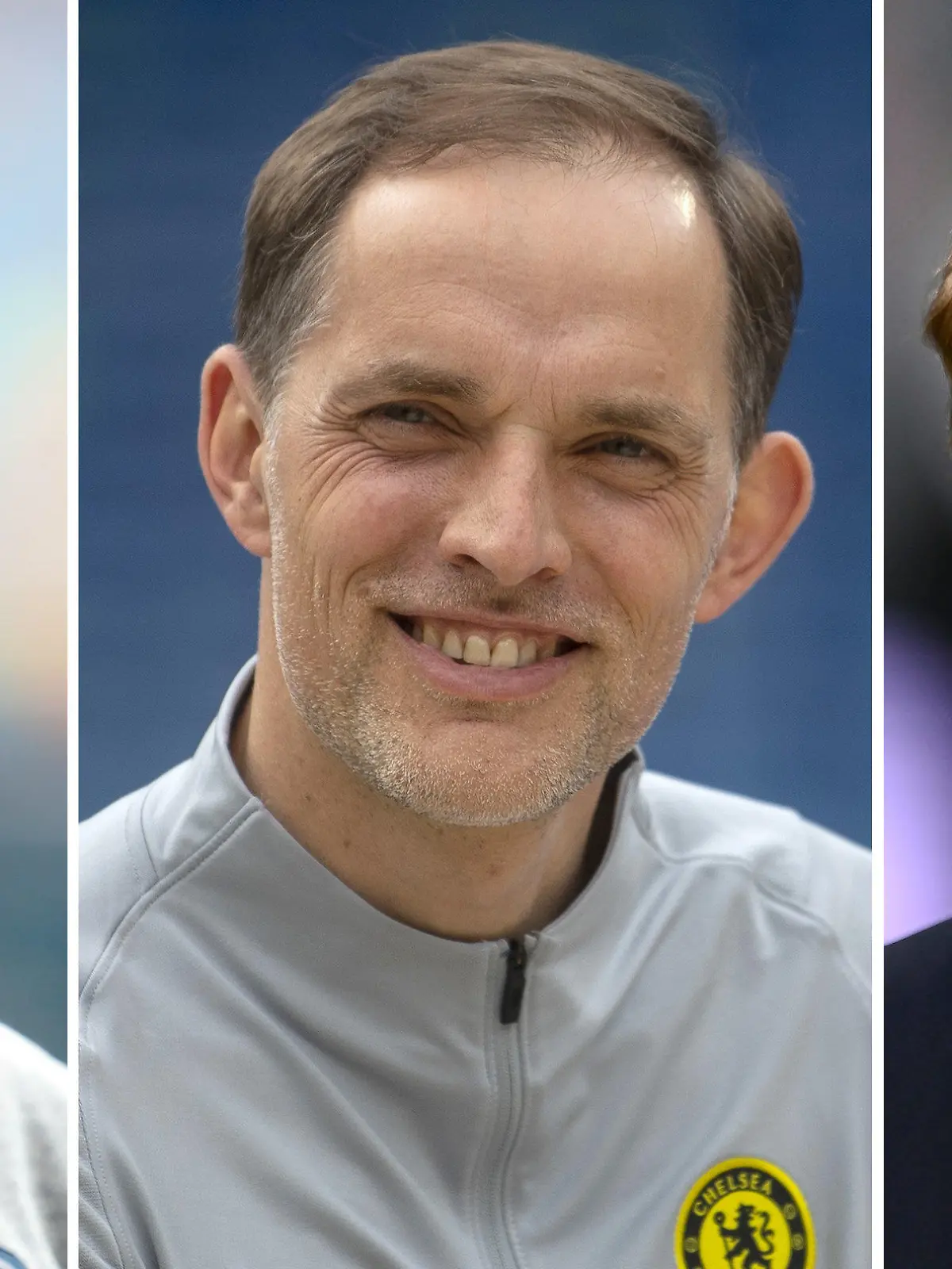 ARCHIV - 06.01.2022, Berlin: Die Fußballtrainer Pep Guardiola (l-r), Thomas Tuchel und Roberto Mancini.    (zu dpa "FIFA-Welttrainer: Tuchel, Guardiola und Mancini sind Finalisten") Foto: Jones/Ferrari/Goodwin/PA/LaPresse via ZUMA Press/dpa +++ dpa-Bildfunk +++