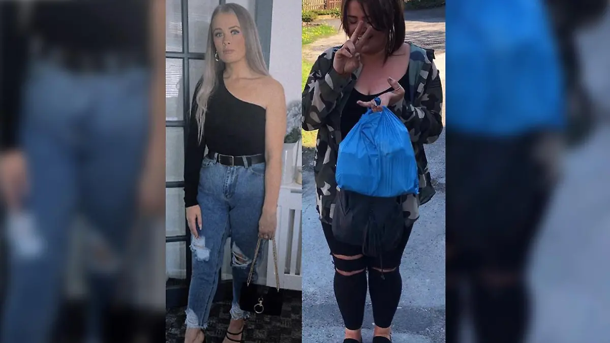 Holly Ganzkörperbild vor und nach dem Abnehmen