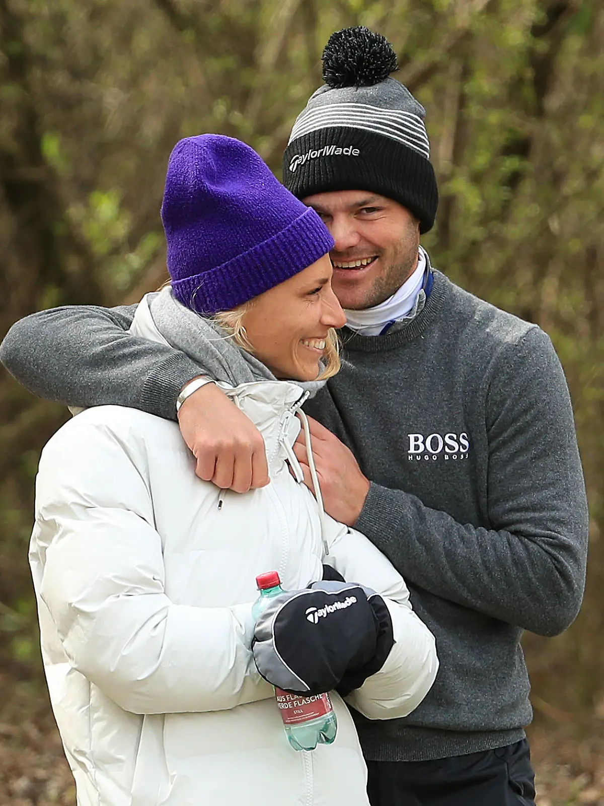 ATZENBRUGG, AUSTRIA - APRIL 14: Martin Kaymer of Germany is pictured with Irene Scholz during practice for the Austrian Golf Open at Diamond Country Club on April 14, 2021 in Atzenbrugg, Austria. (Photo by Andrew Redington/Getty Images)