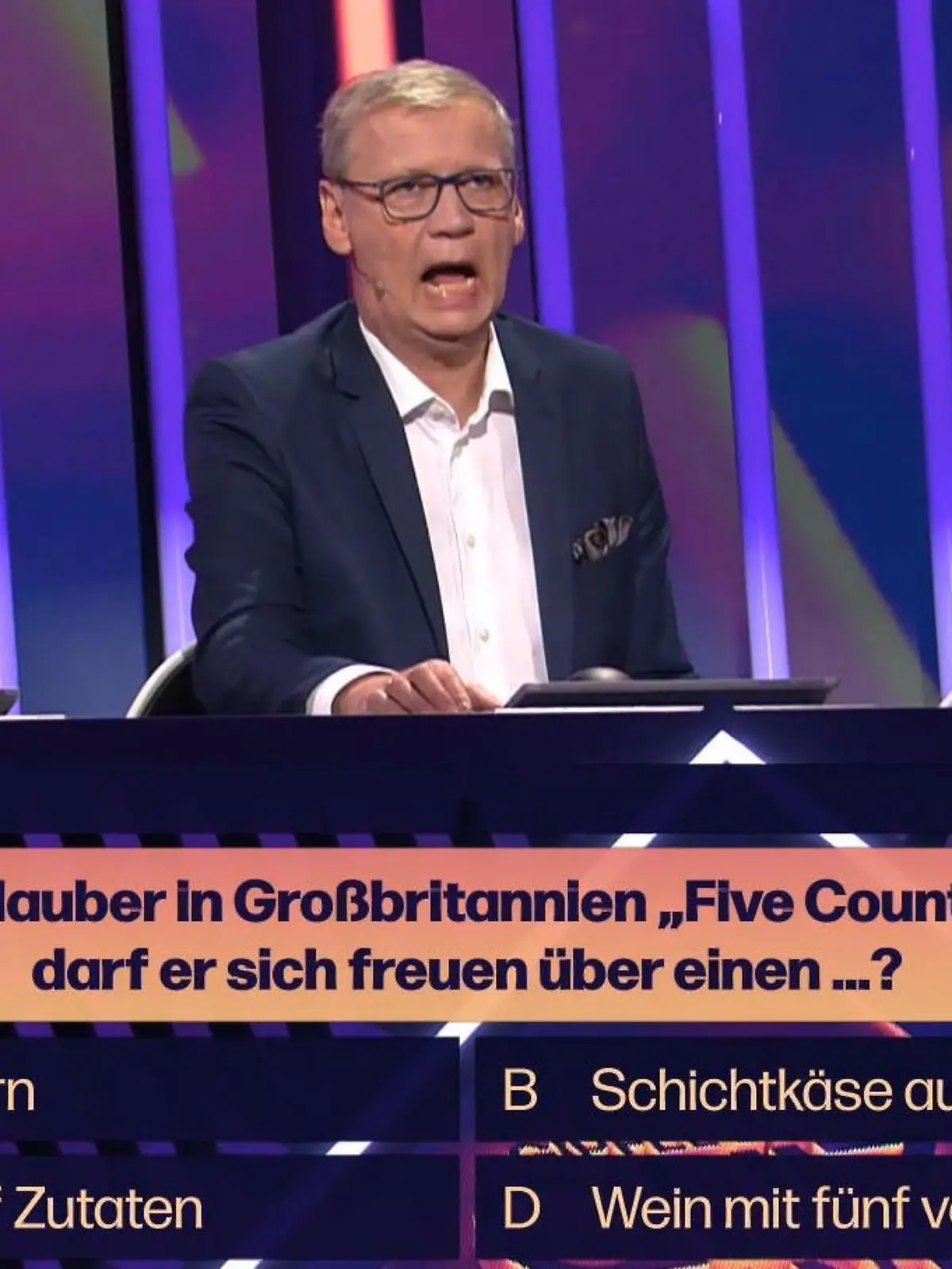Quizmaster-Trio Johannes B. Kerner, Günther Jauch und Guido Cantz beim "Gipfel der Quizgiganten"