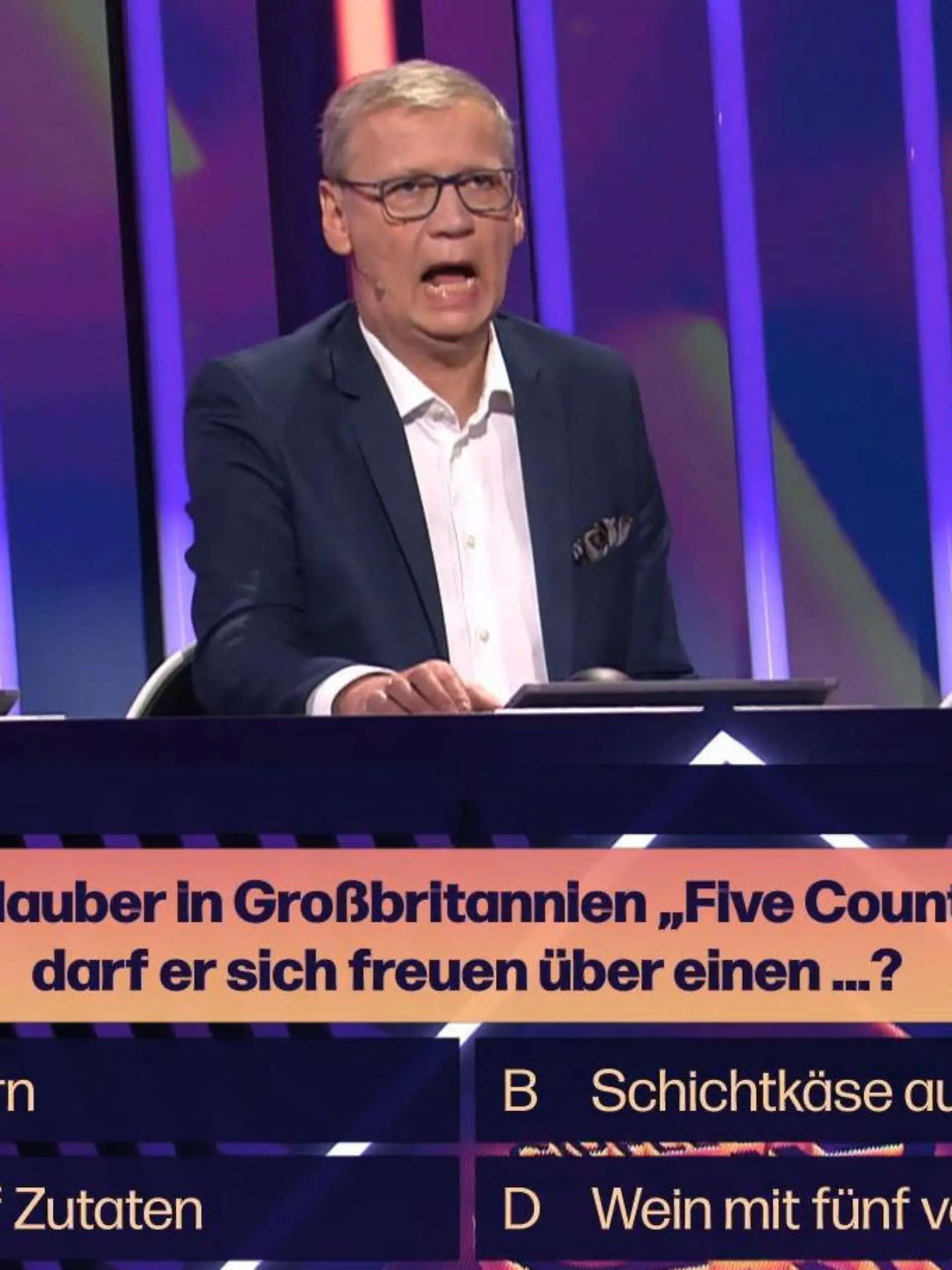Quizmaster-Trio Johannes B. Kerner, Günther Jauch und Guido Cantz beim "Gipfel der Quizgiganten"