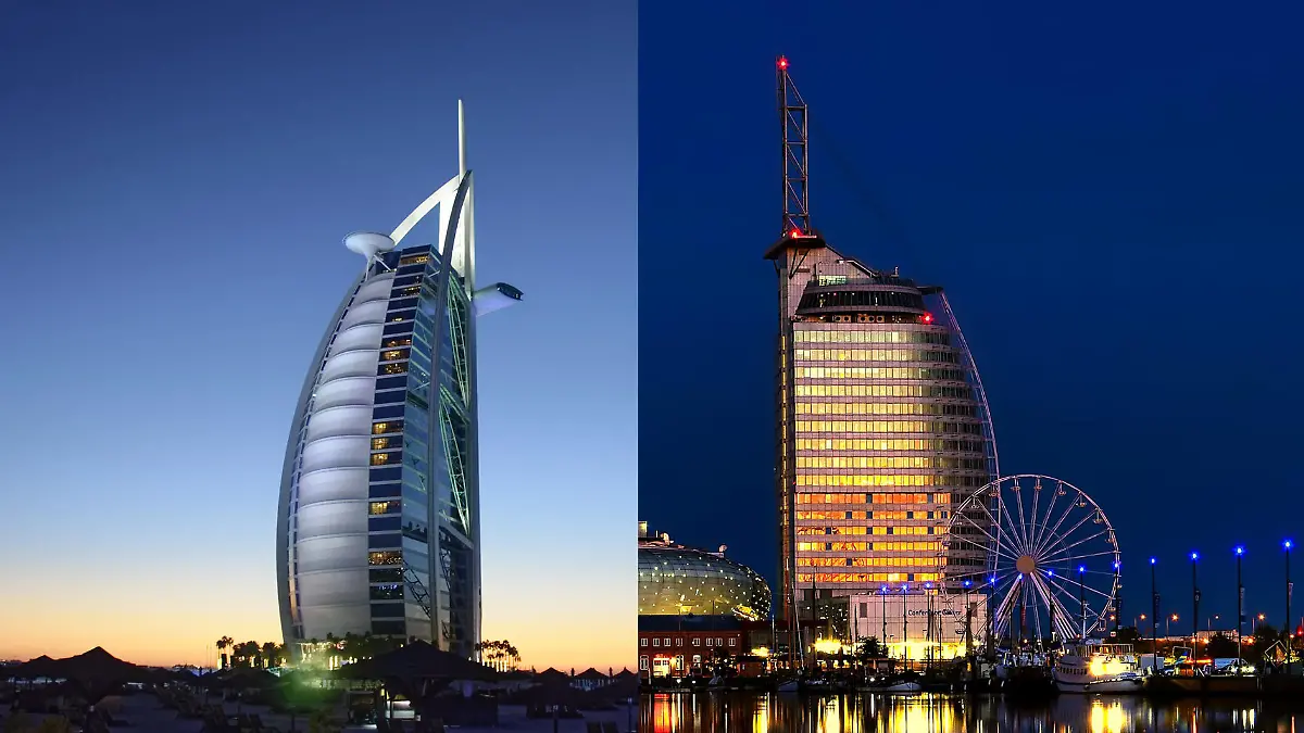 Der Burj al Arab und das Atlantic Hotel Sail City