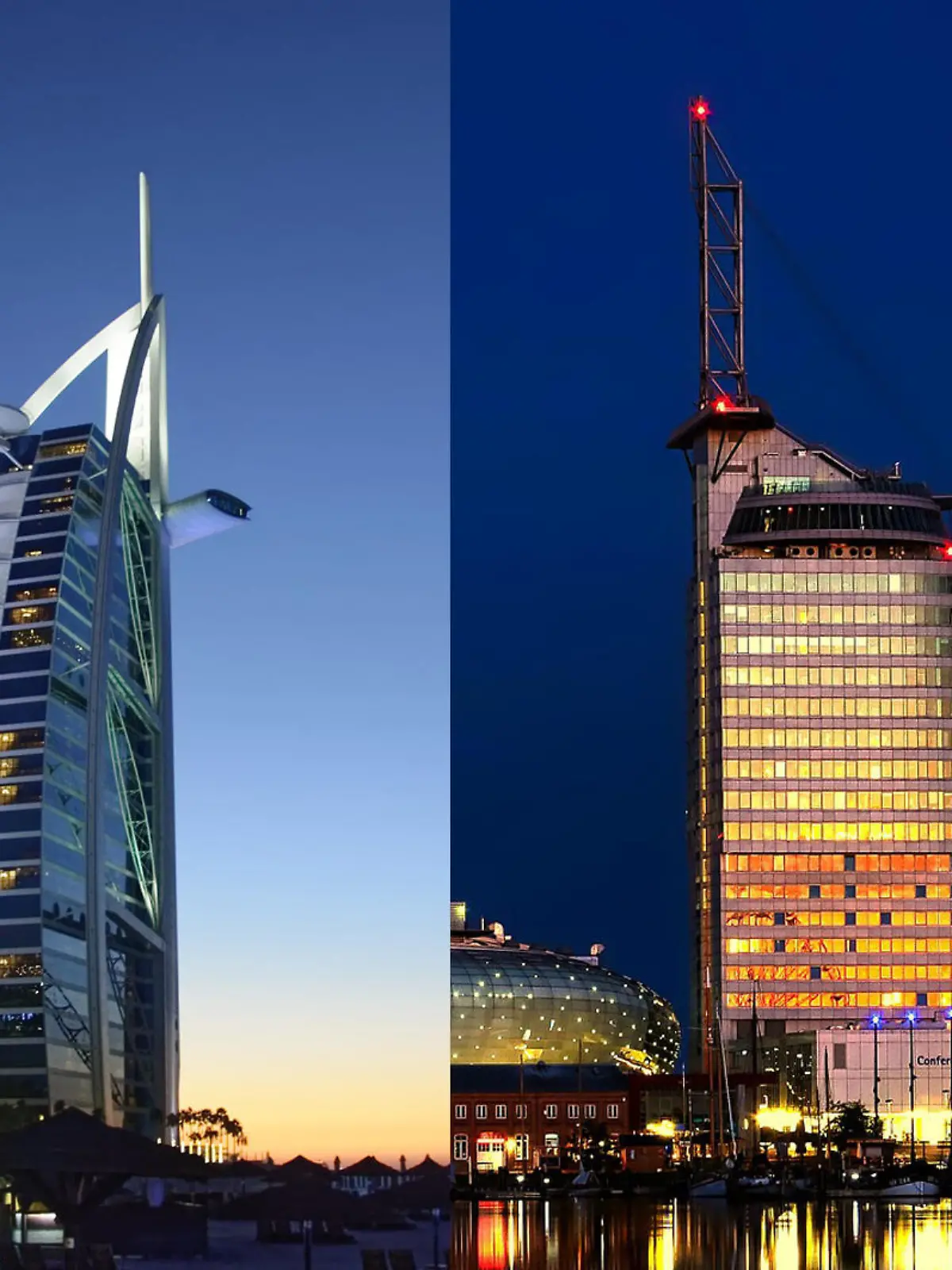 Der Burj al Arab und das Atlantic Hotel Sail City