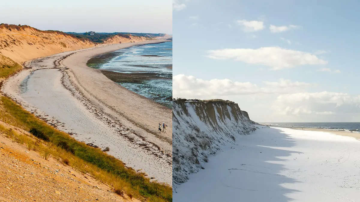 Ein Strand von Cape Cod und der sylter Sandstrand
