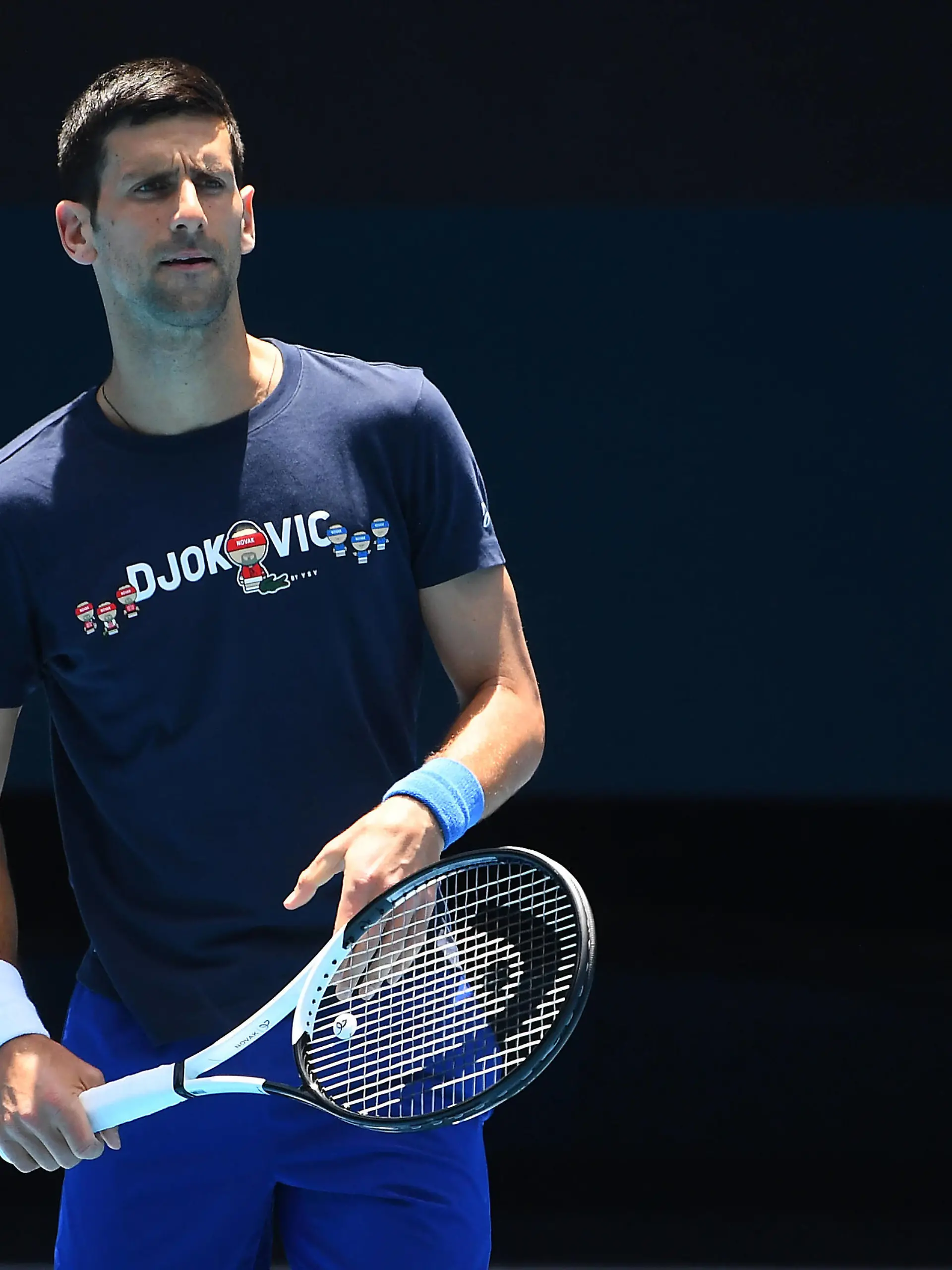  TENNIS NOVAK DJOKOVIC, Novak Djokovic of Serbia is seen during a training session at Melbourne Park in Melbourne, Wednesday, January 12, 2022.  ACHTUNG: NUR REDAKTIONELLE NUTZUNG, KEINE ARCHIVIERUNG UND KEINE BUCHNUTZUNG MELBOURNE VIC AUSTRALIA PUBLICATIONxINxGERxSUIxAUTxONLY Copyright: xJAMESxROSSx 0147129591st