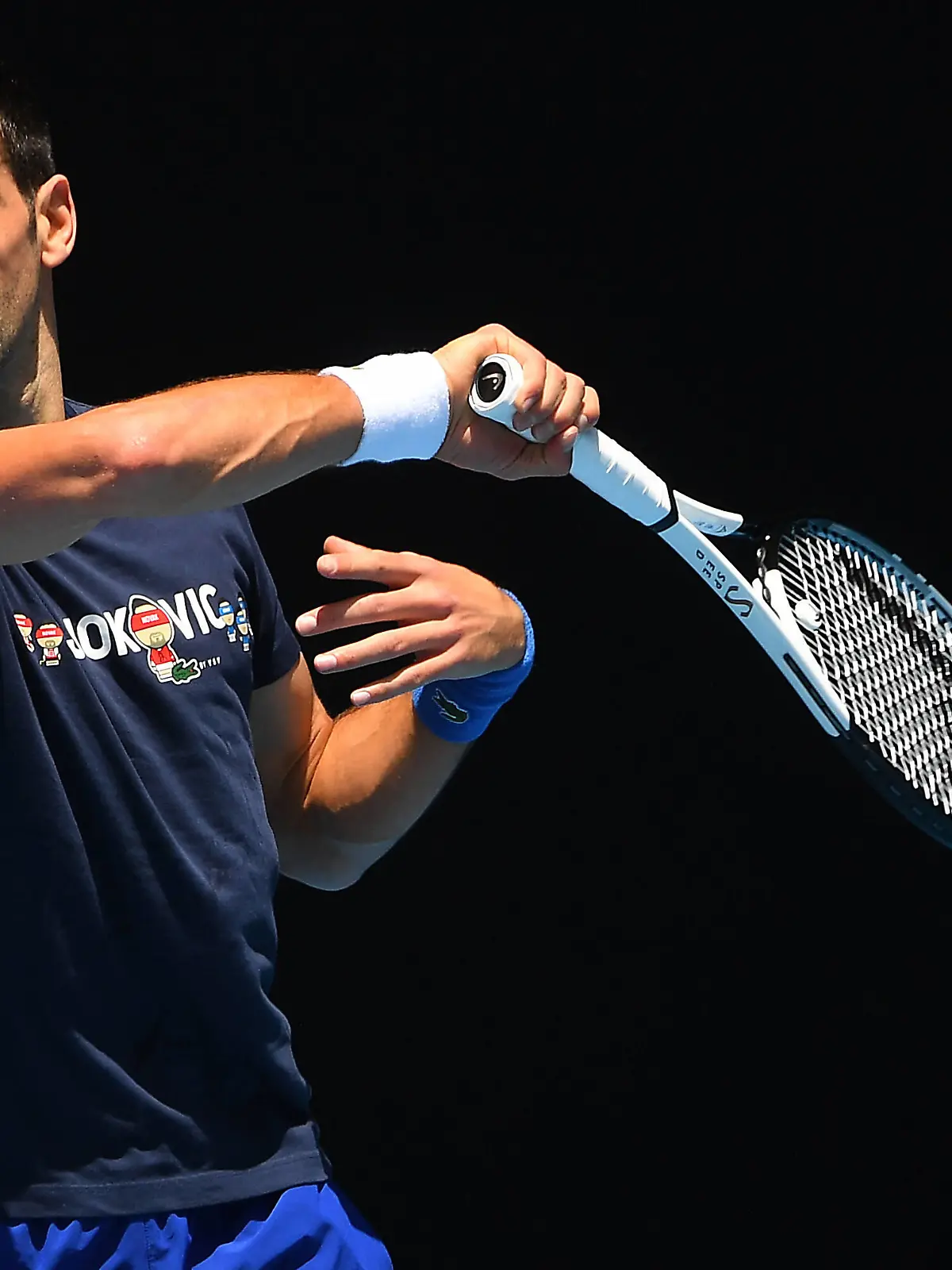  TENNIS NOVAK DJOKOVIC, Novak Djokovic of Serbia is seen in action during a training session at Melbourne Park in Melbourne, Wednesday, January 12, 2022.  ACHTUNG: NUR REDAKTIONELLE NUTZUNG, KEINE ARCHIVIERUNG UND KEINE BUCHNUTZUNG MELBOURNE VIC AUSTRALIA PUBLICATIONxINxGERxSUIxAUTxONLY Copyright: xJAMESxROSSx 0147131880st