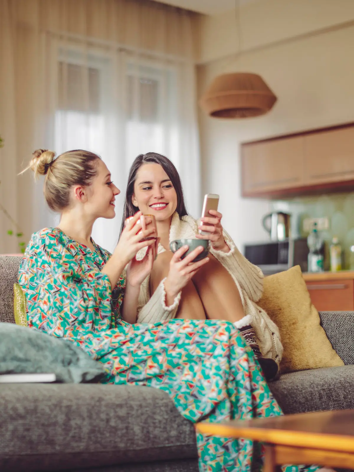 Young women at home