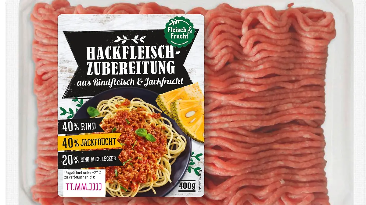 Dieses Hackfleisch von Discounter Lidl besteht zu einem Teil auch aus Gemüse.