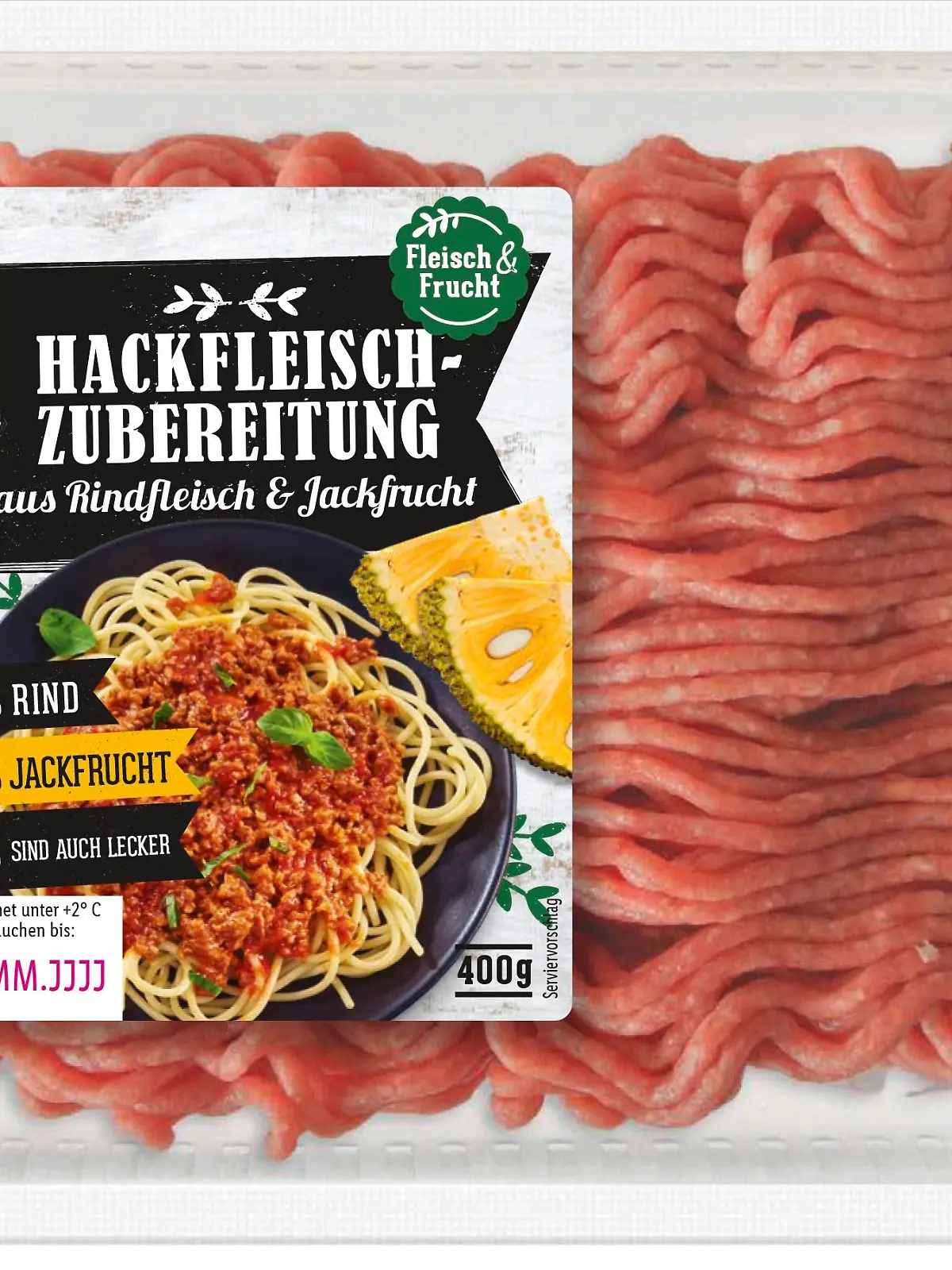 Dieses Hackfleisch von Discounter Lidl besteht zu einem Teil auch aus Gemüse.