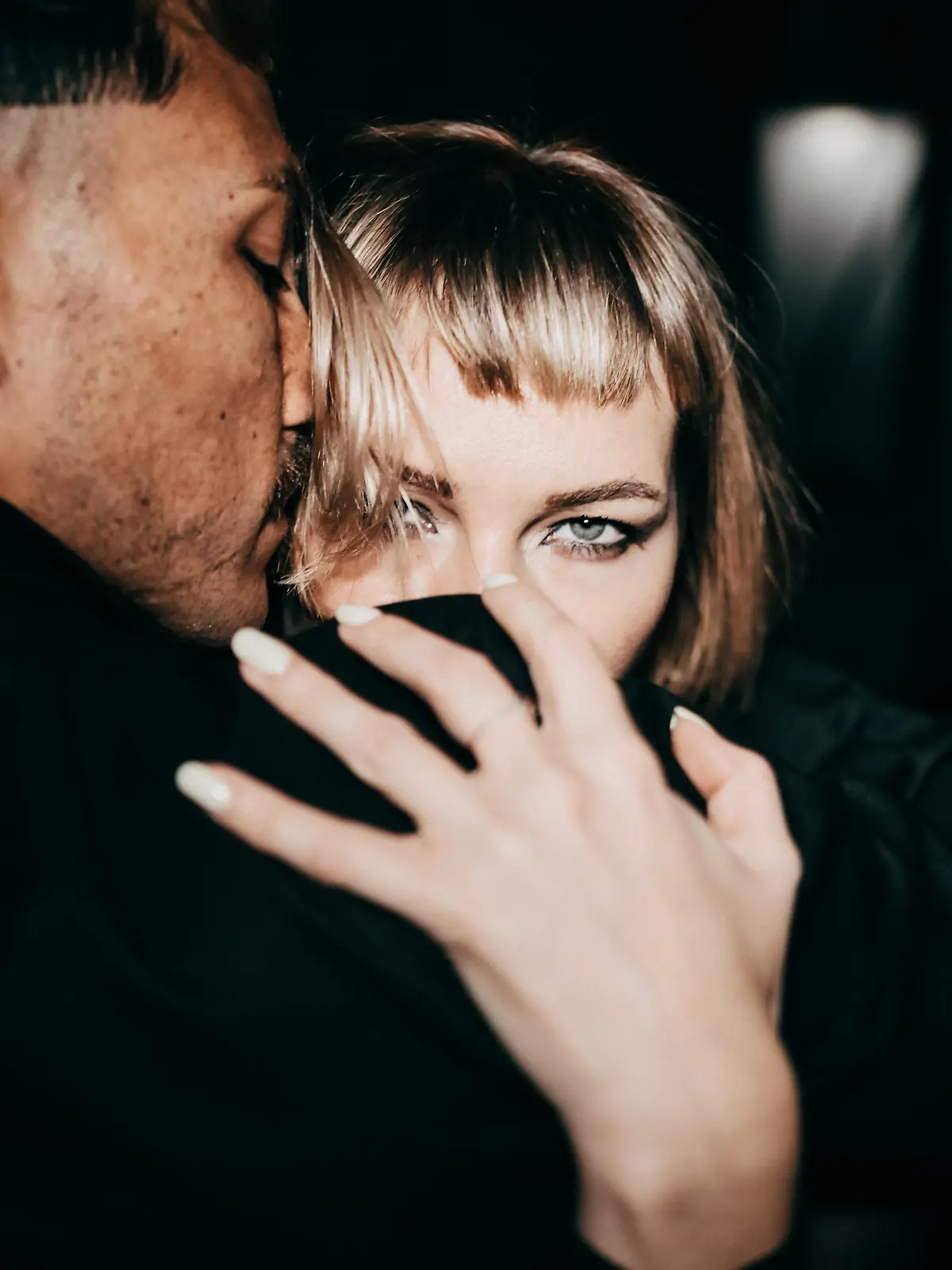 Summer, beauty, cute, art, close-up, passion, couple, romance, portrait, modern, sensuality, bizarre, dark, retro style, nightlife, night,