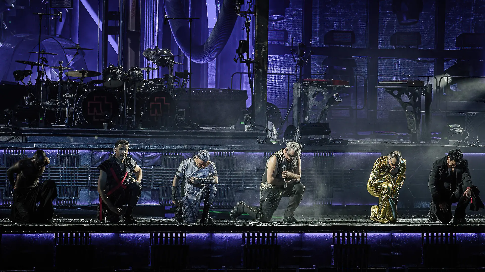 Rammstein live in Odense, Denmark Odense, Denmark. 02nd, June 2023. The German industrial metal band Rammstein performs a live concert at Odense Dyreskureplads in Odense. Here vocalist Till Lindemann is seen live on stage with the band members. Odense Denmark PUBLICATIONxNOTxINxDENxNORxFIN Copyright: xGonzalesxPhoto/SebastianxDammarkx