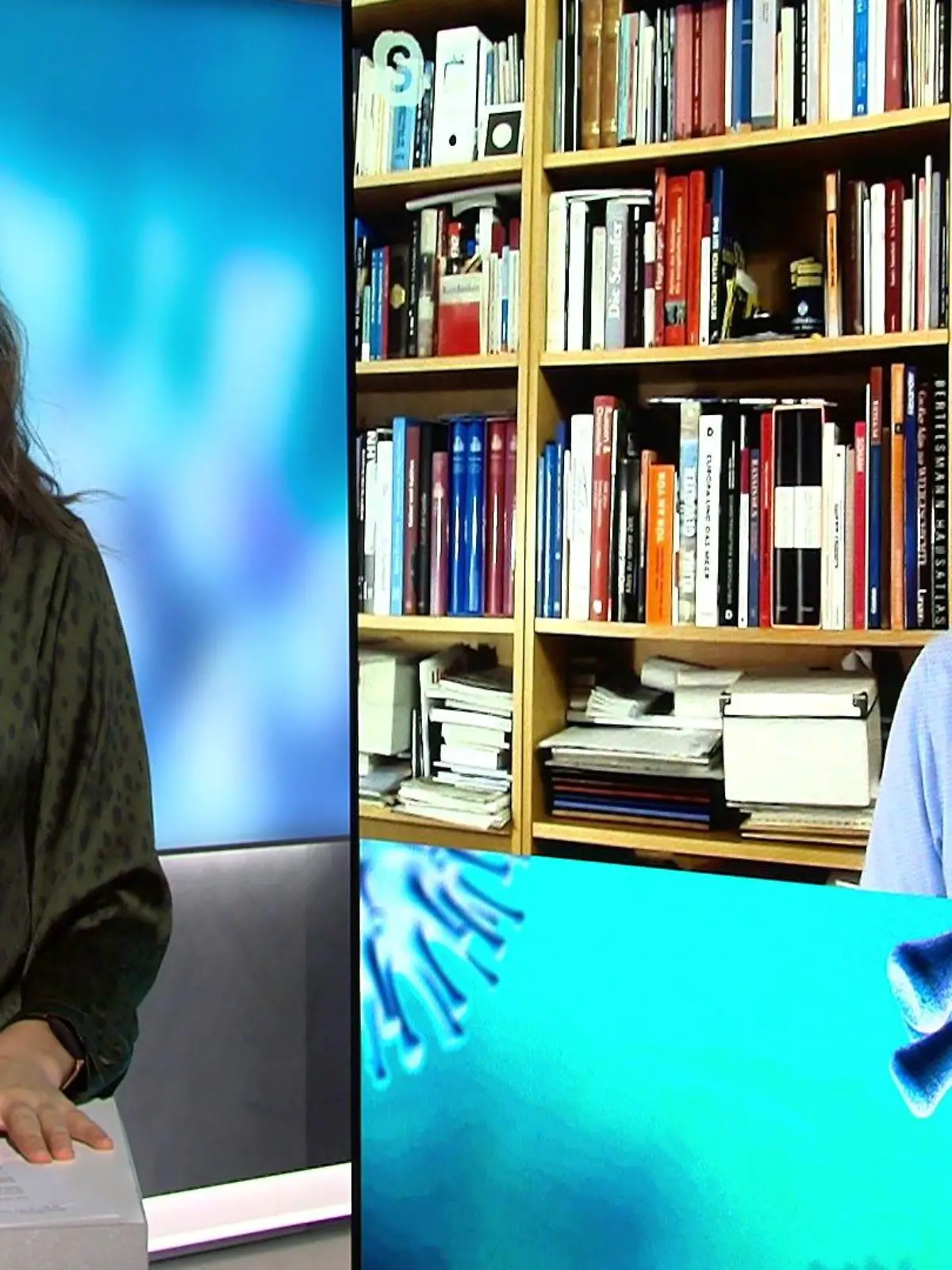 Tamara Bilic spricht mit Prof. Timo Ulrichs