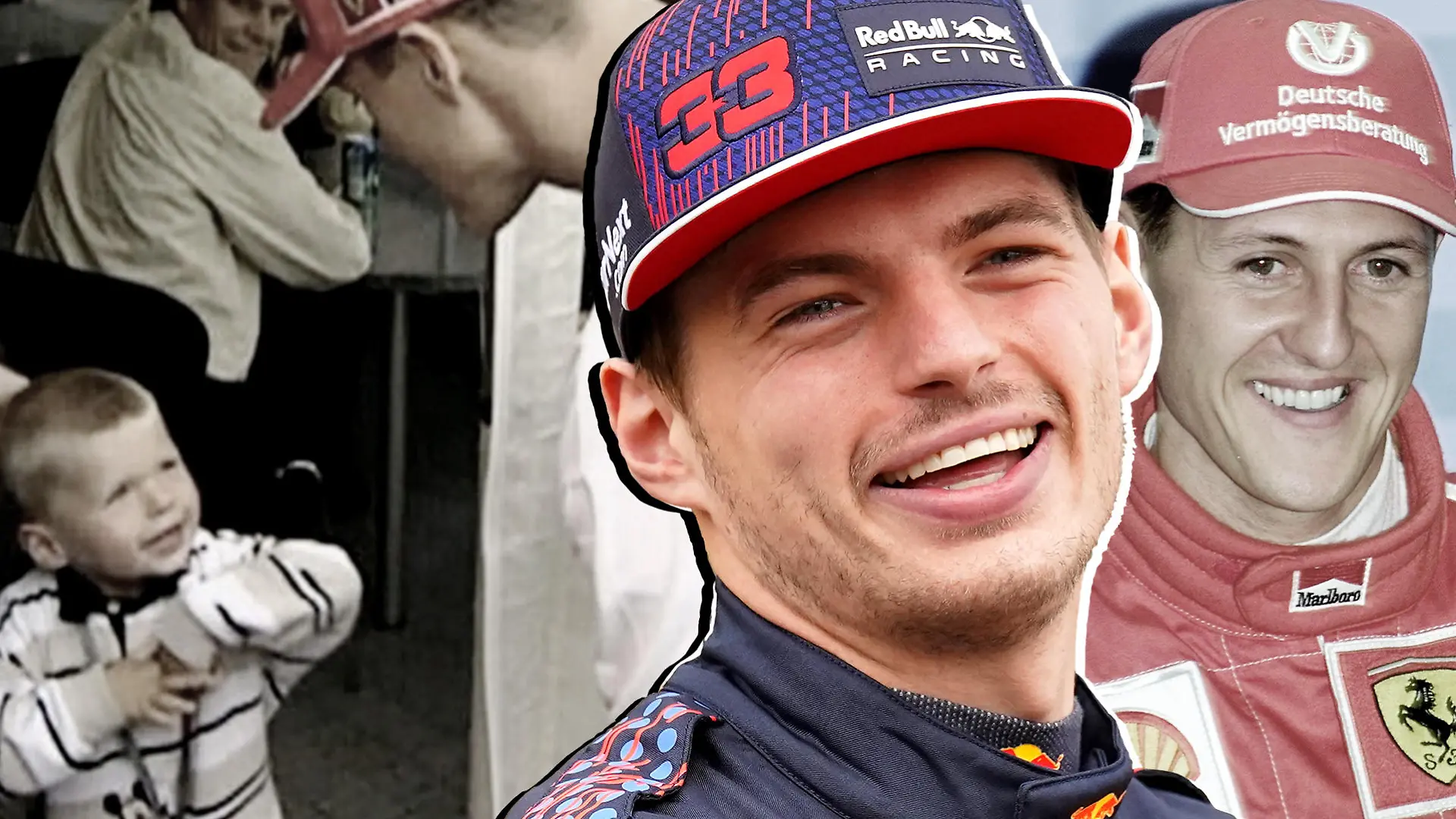 Max Verstappen und Michael Schumacher.