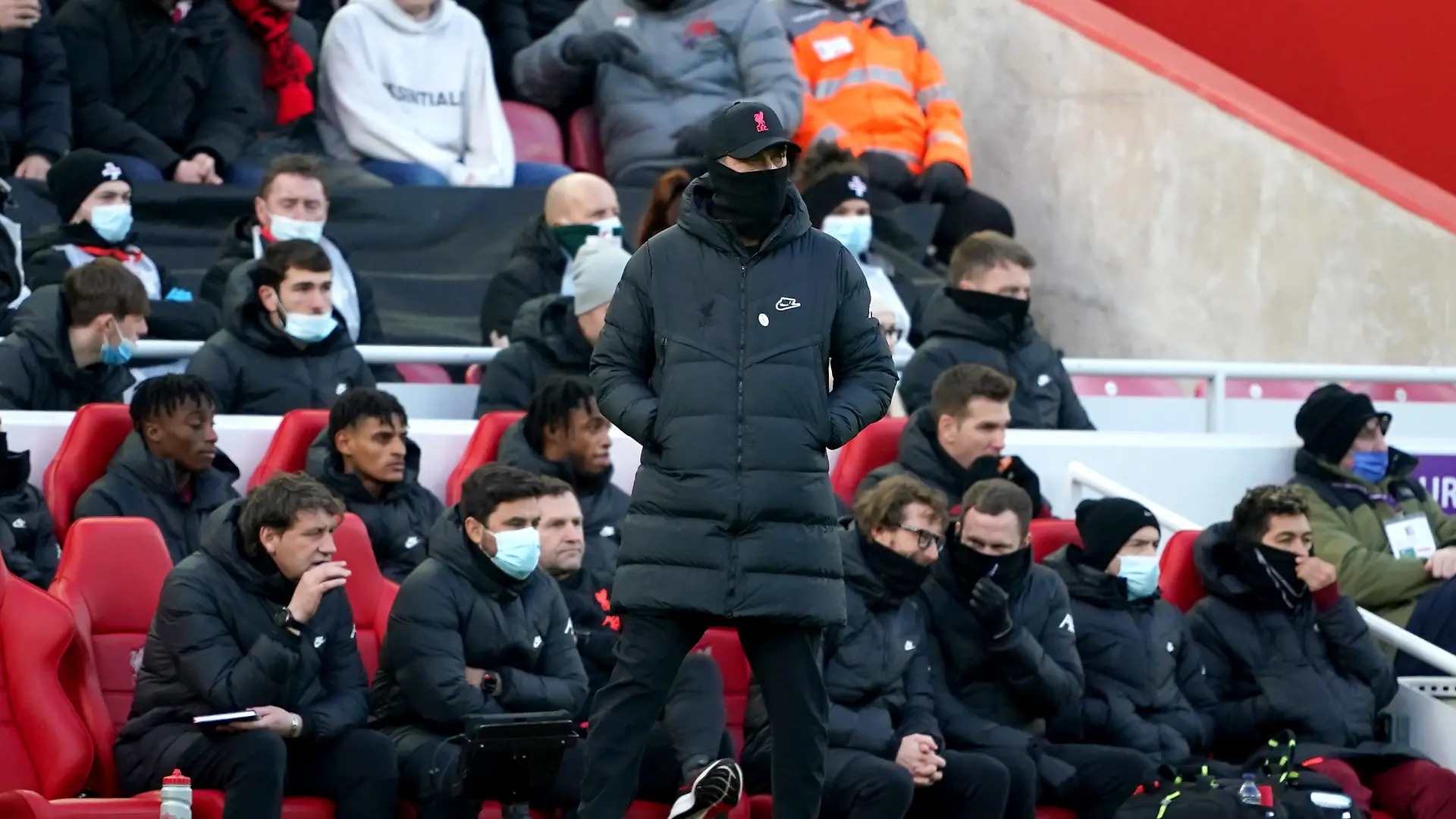 Liverpool v Shrewsbury Town - Emirates FA Cup - Third Round - Anfield. Liverpool manager Jurgen Klopp during the Emirates FA Cup third round match at Anfield, Liverpool. Picture date: Sunday January 9, 2022. See PA story SOCCER Liverpool. Photo credit should read: Peter Byrne/PA Wire. RESTRICTIONS: EDITORIAL USE ONLY No use with unauthorised audio, video, data, fixture lists, club/league logos or "live" services. Online in-match use limited to 120 images, no video emulation. No use in betting, games or single club/league/player publications. URN:64654284