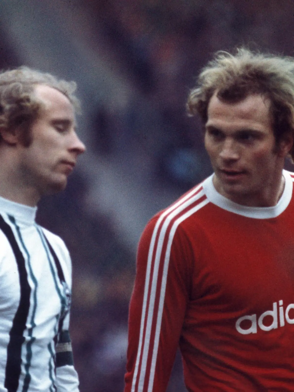 Uli Hoeneß (FC Bayern München) und Berti Vogts (Borussia Mönchengladbach)

Uli Hoeneß FC Bavaria Munich and Berti Vogts Borussia Moenchengladbach