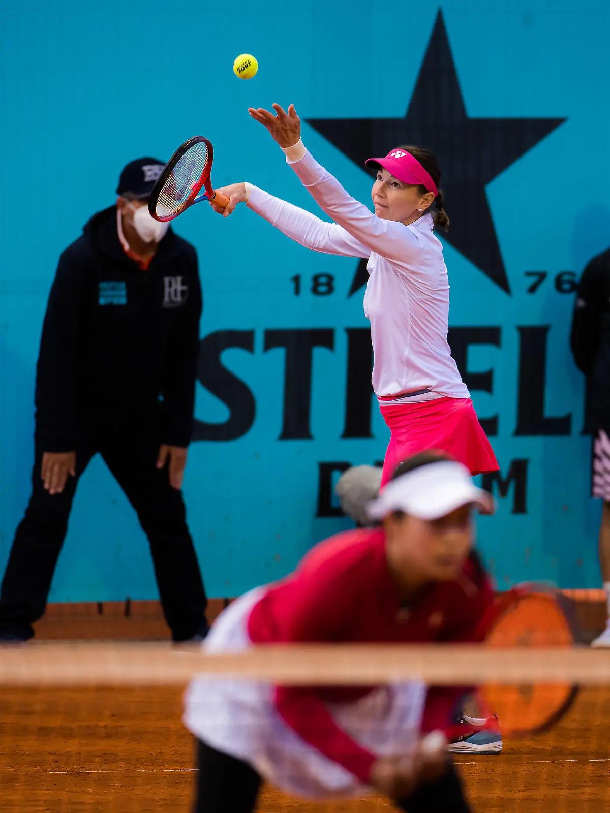 Nao Hibino of Japan and Renata Voracova of the Czech Republic playing doubles at the Mutua Madrid Open 2021, Masters 1000 tennis tournament on May 1, 2021 at La Caja Magica in Madrid, Spain - Photo Rob Prange / Spain DPPI / DPPI