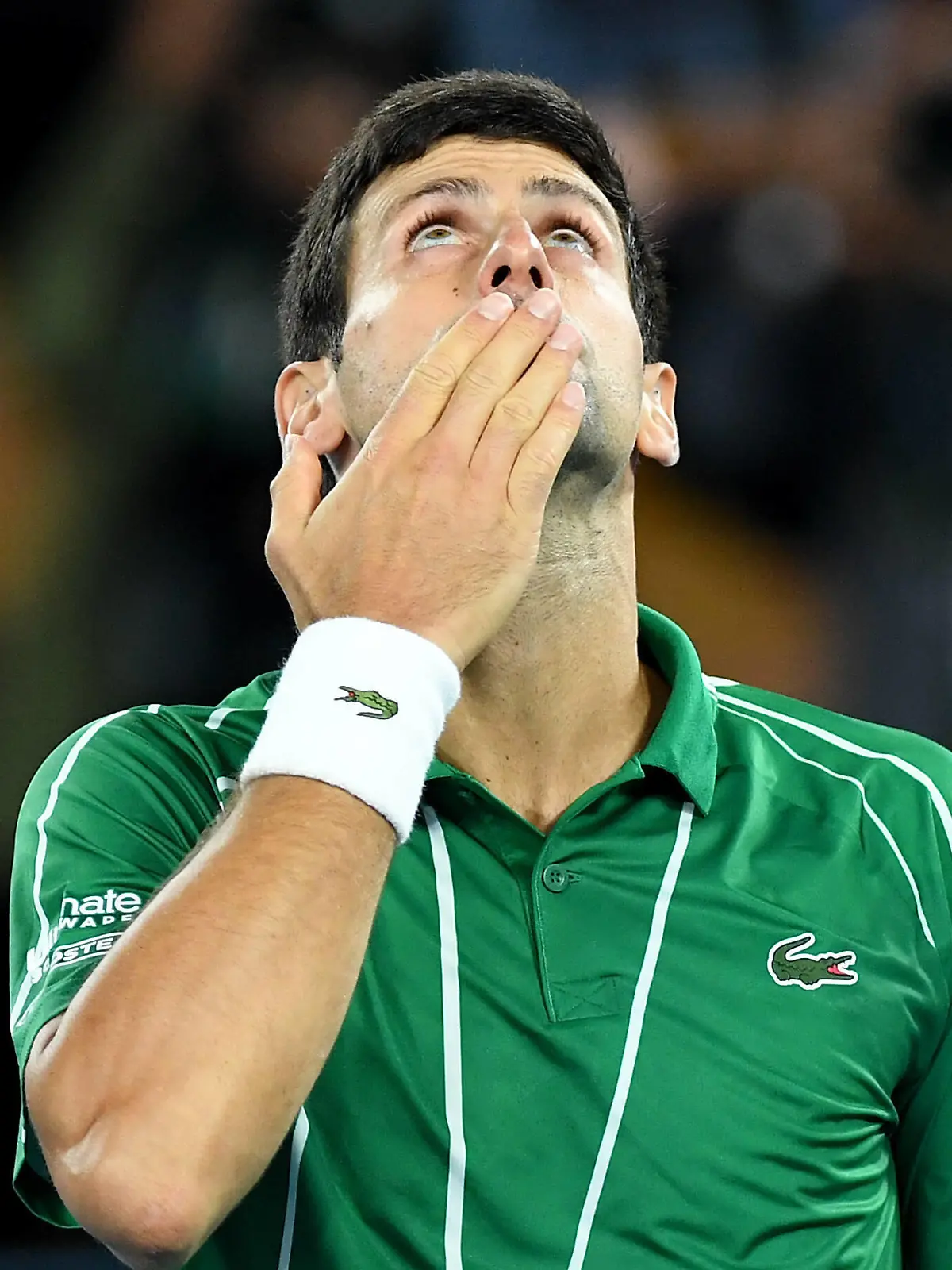  AUSTRALIAN OPEN DAY 14, Novak Djokovic of Serbia gestures after winning the men s singles final against Dominic Thiem of Austria on day 14 of the Australian Open tennis tournament at Rod Laver Arena in Melbourne, Sunday, February 2, 2020.  ACHTUNG: NUR REDAKTIONELLE NUTZUNG, KEINE ARCHIVIERUNG UND KEINE BUCHNUTZUNG MELBOURNE VIC AUSTRALIA PUBLICATIONxINxGERxSUIxAUTxONLY Copyright: xLUKASxCOCHx 20200202001446273493