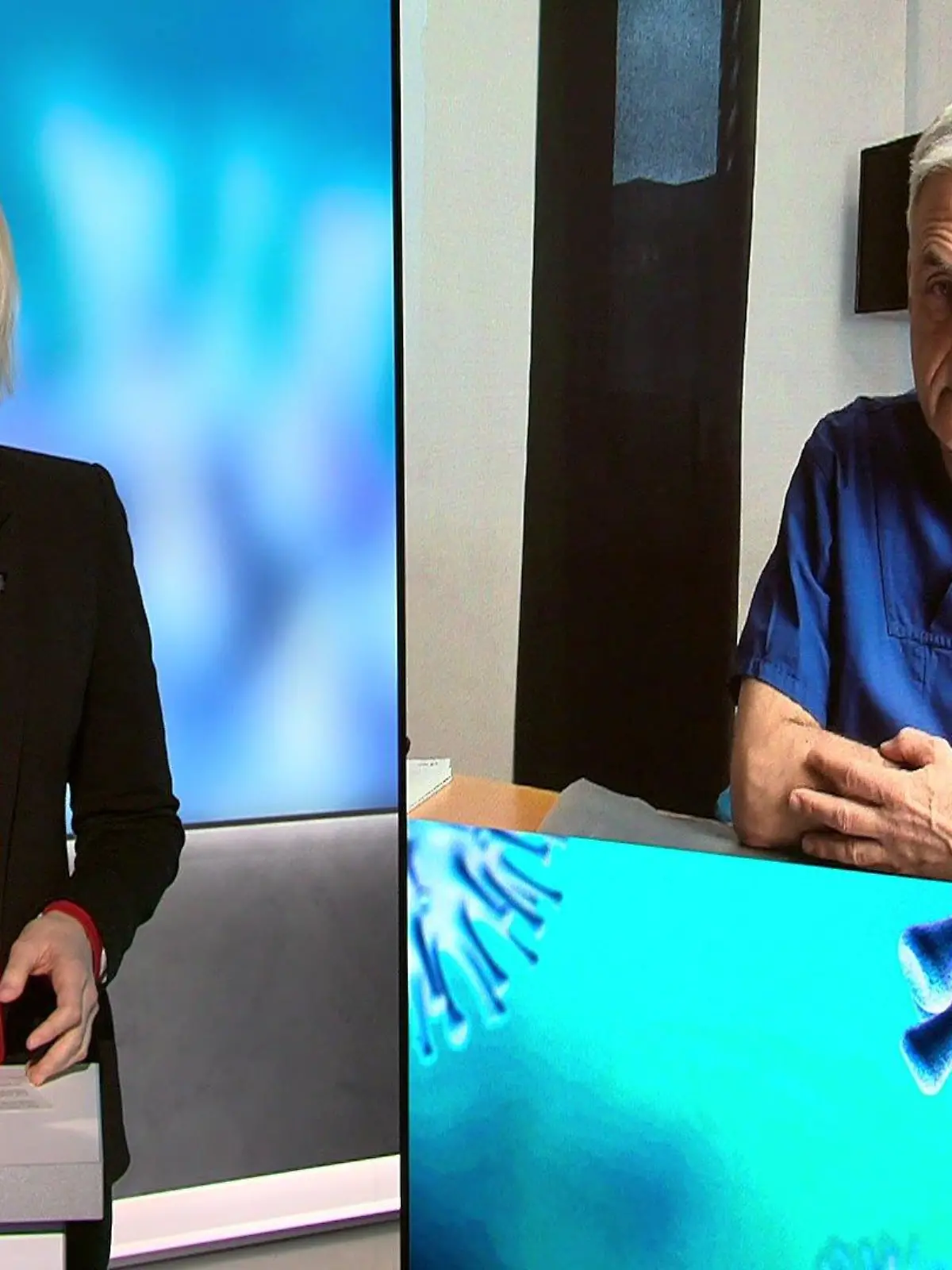Katrin Neumann spricht mit Prof. Uwe Janssens