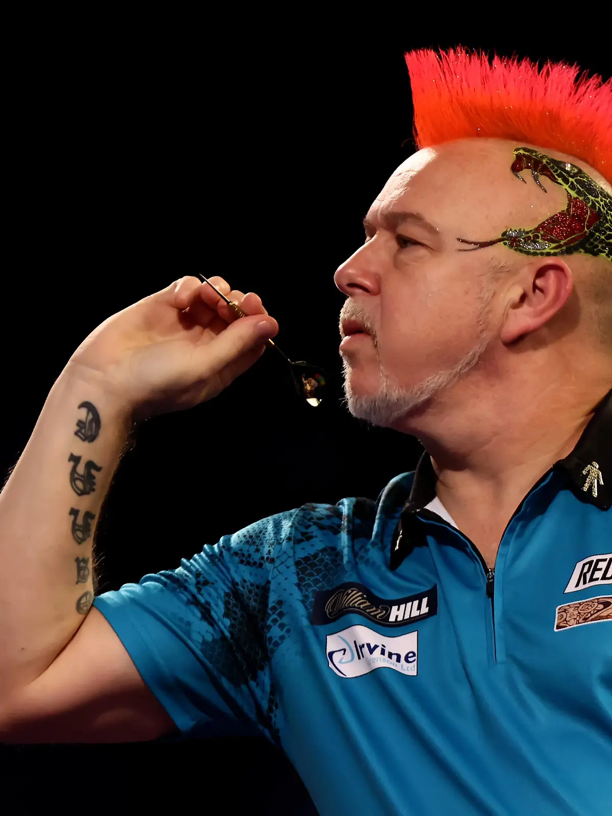 3rd January 2022: Alexandra Palace, London, England: The William Hill World Darts Tournament final between Peter Wright and Michael Smith Peter Wright in action during his match with Michael Smith PUBLICATIONxNOTxINxUK ActionPlus12353093 ShaunxBrooks 