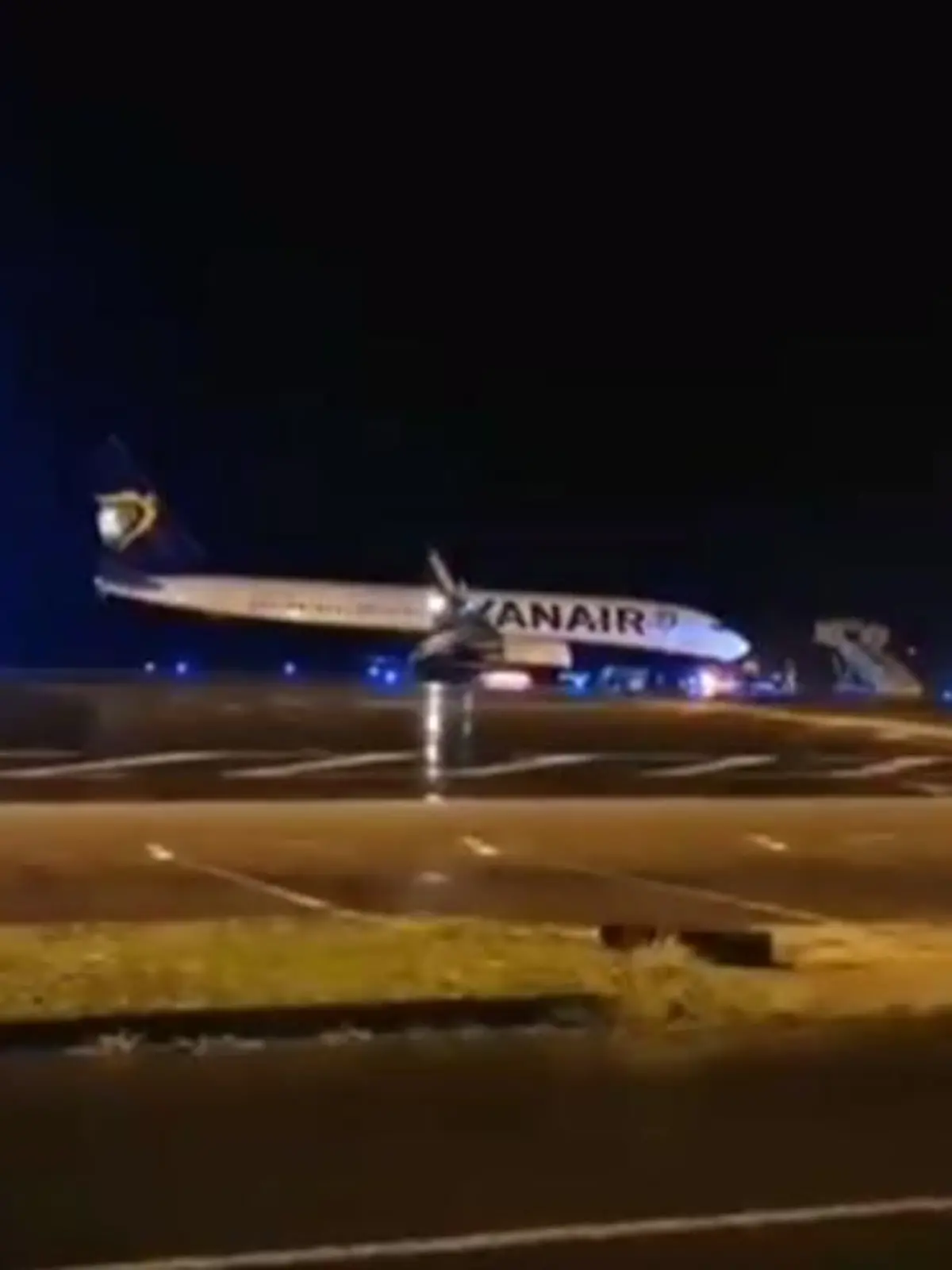 Ryanair-Maschine, die in Brest notgelandet ist.