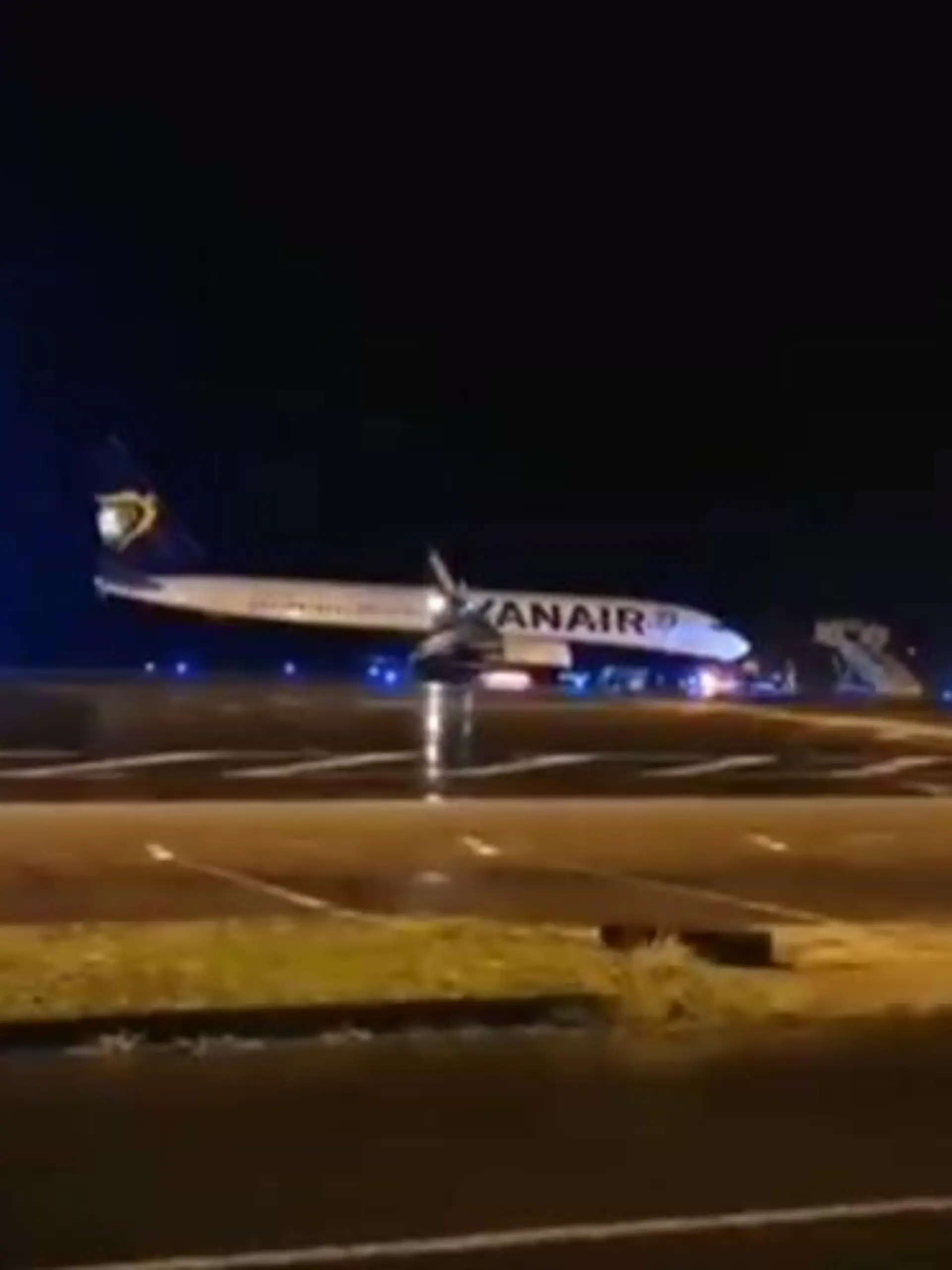 Ryanair-Maschine, die in Brest notgelandet ist.