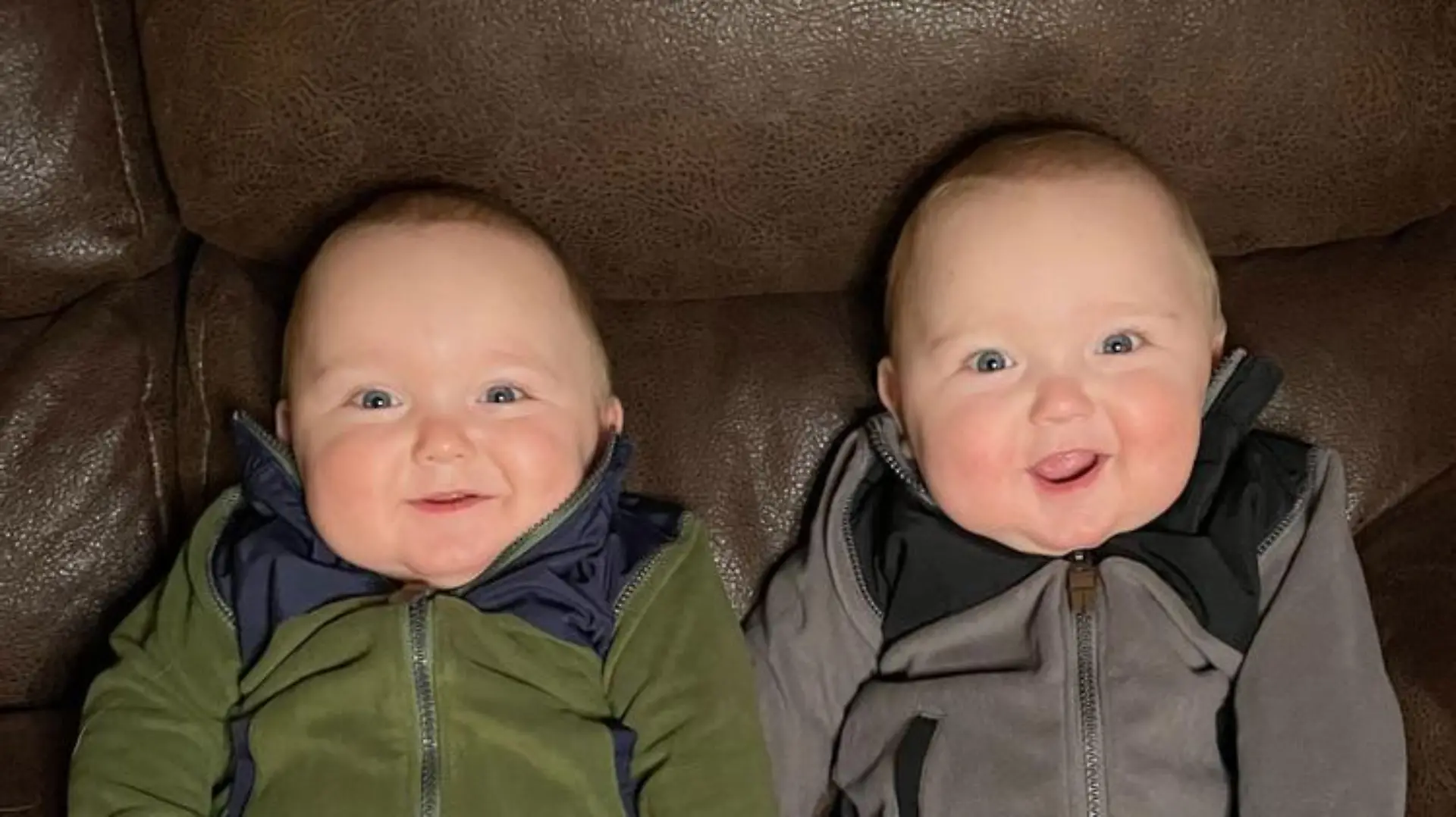 @momtothegrundtwins / CATERS NEWS (PICTURED Brenna Grund's inseparable twins) These twin babies show their incredible bond as they refuse to sleep in separate beds. Brenna Grund, 27, says her twins find each other's presence soothing and comforting and have only spent one night apart since they were born. After receiving some criticism on TikTok for letting them sleep beside one another, she decided to show what happens when she tries to separate her seven-month-old twins at home in Minnesota, US. Brenna said: "My heart broke separating them so I took them out after a few minutes of not calming down and put them in bed next to each other and they fell asleep within two minutes. SEE CATERS COPY