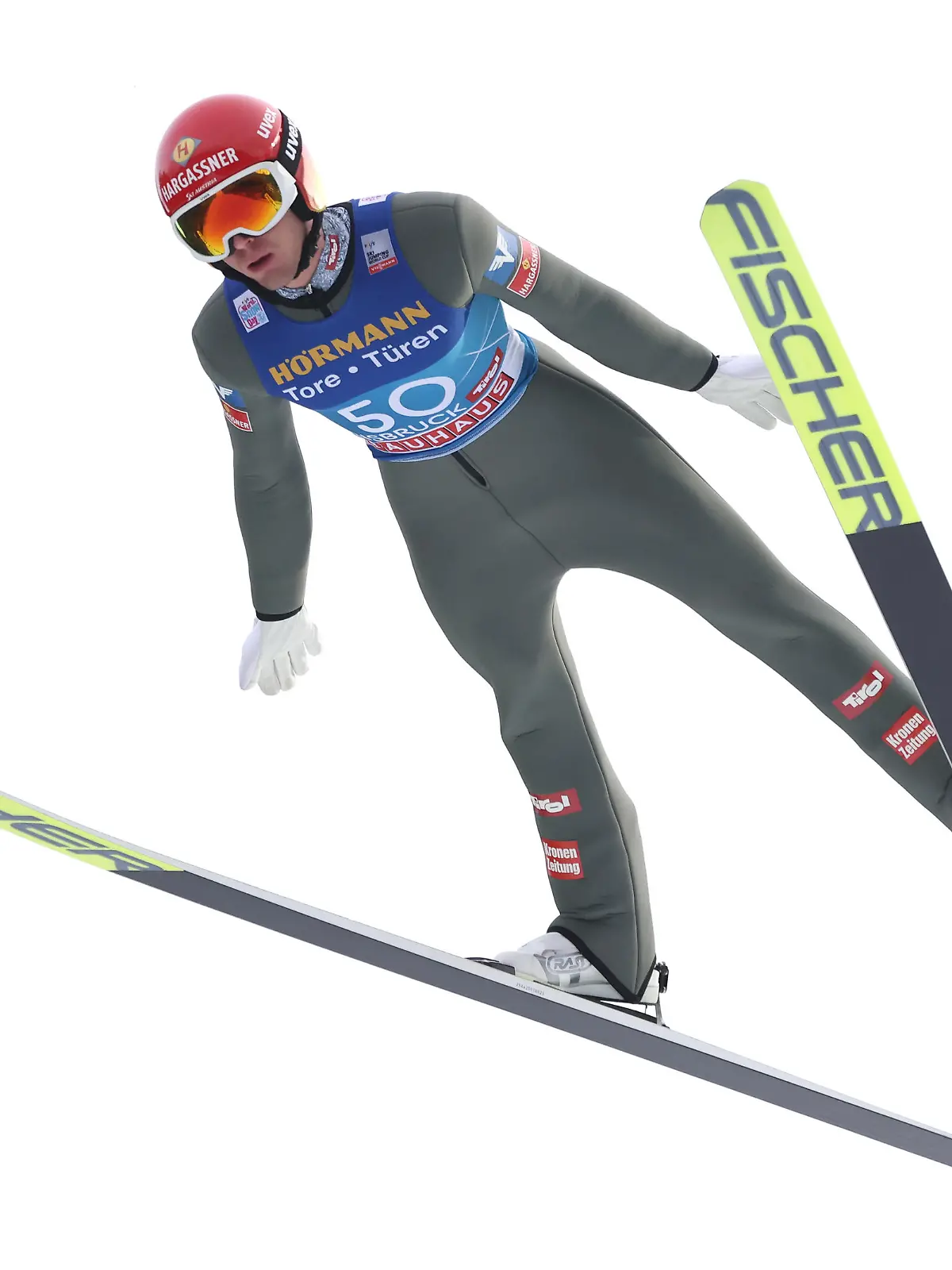 INNSBRUCK, AUSTRIA - JANUARY 03: Philipp Aschenwald of Austria competes during the Qualification at the Four Hills Tournament Men Innsbruck at Bergisel-Stadion Olympiaschanze on January 03, 2022 in Innsbruck, Austria. (Photo by Jasmin Walter/Getty Images)