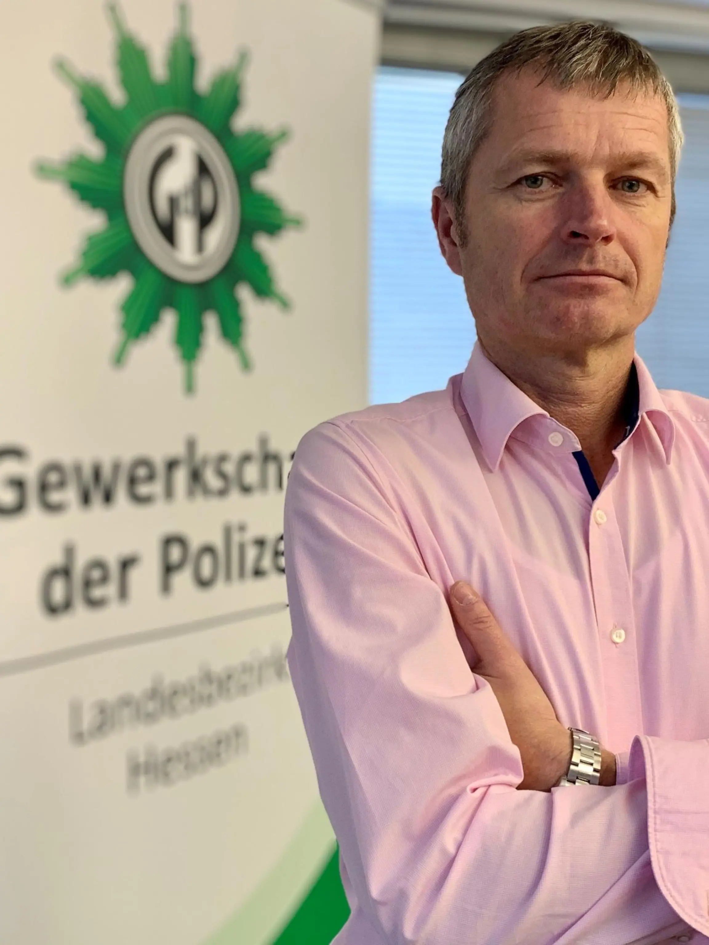 Jens Mohrherr ist Vorsitzender der Gewerkschaft der Polizei in Hessen.