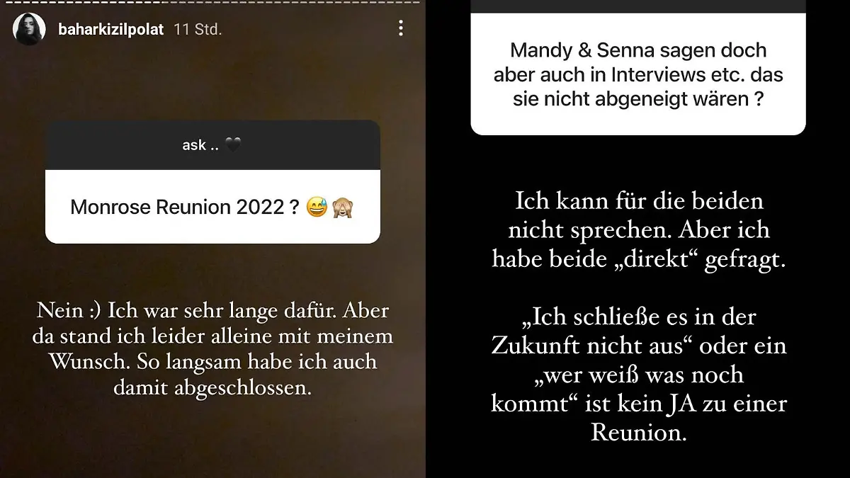 Ex-"Monrose"-Sängerin Bahar Kizil schließt Comeback der Band aus.