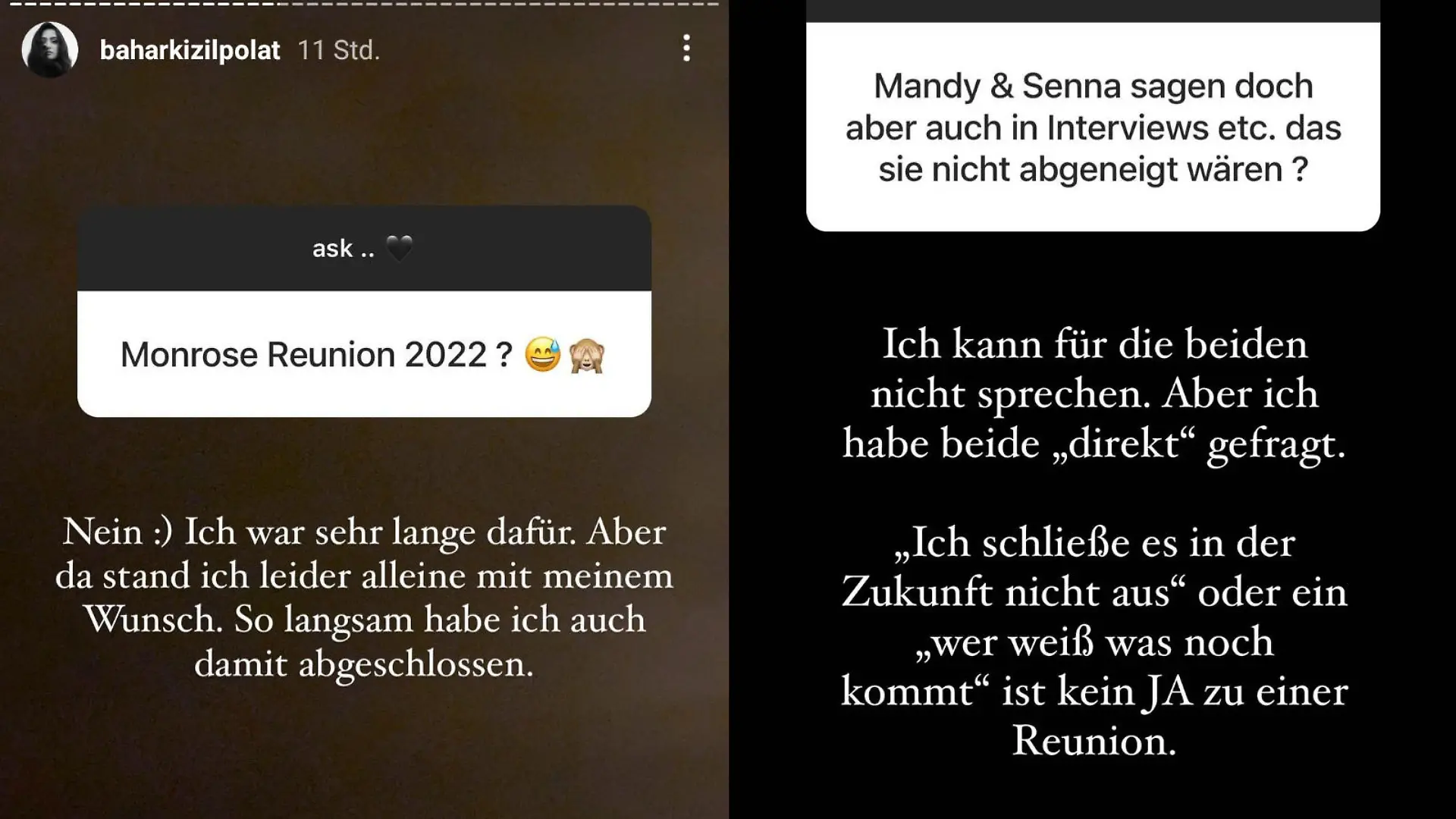 Ex-"Monrose"-Sängerin Bahar Kizil schließt Comeback der Band aus.