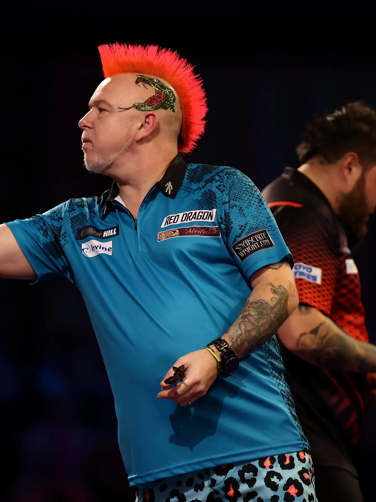  3rd January 2022: Alexandra Palace, London, England: The William Hill World Darts Tournament final between Peter Wright and Michael Smith Peter Wright in action during his match with Michael Smith PUBLICATIONxNOTxINxUK ActionPlus12353004 ShaunxBrooks