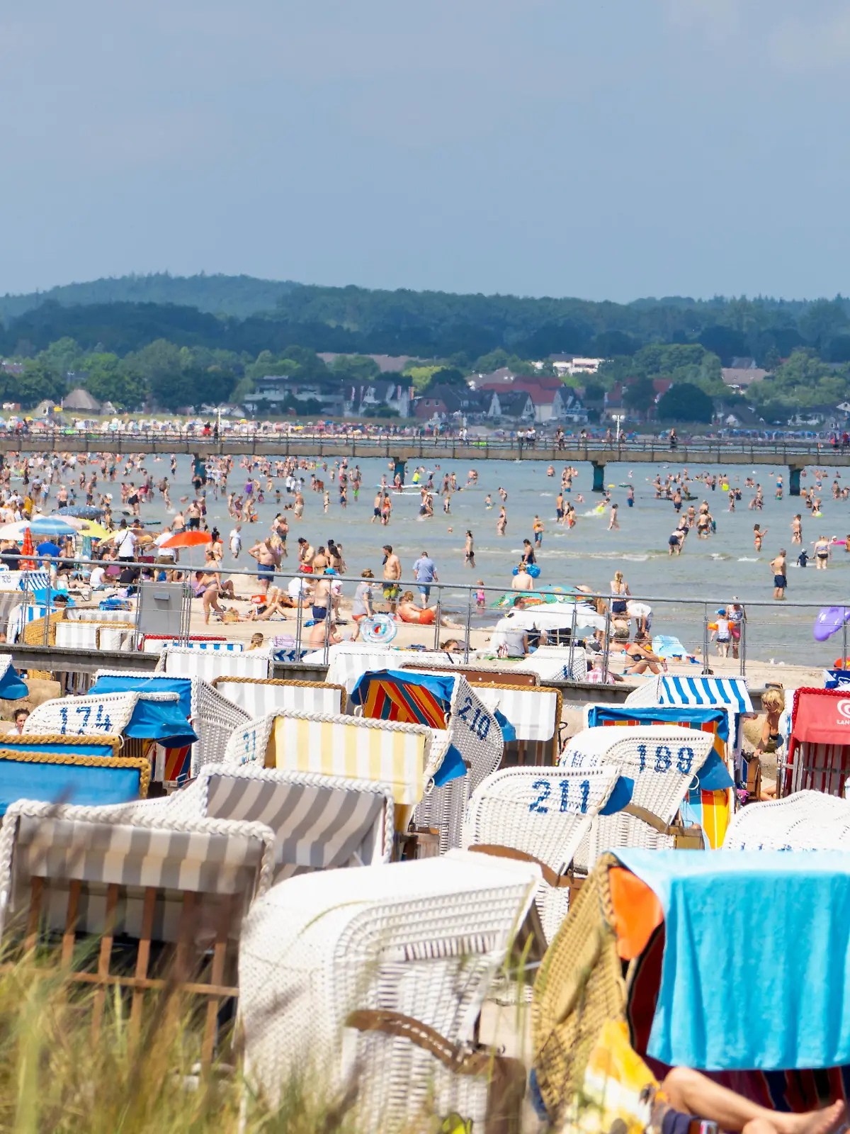  Touristen am Strand von Timmendorfer Strand -Touristen am Strand von Timmendorfer Strand -, Lübecker Bucht Schleswig-Holstein Deutschland Strand *** Tourists at the beach of Timmendorfer Strand Tourists at the beach of Timmendorfer Strand , Lübecker Bucht Schleswig Holstein Germany Beach