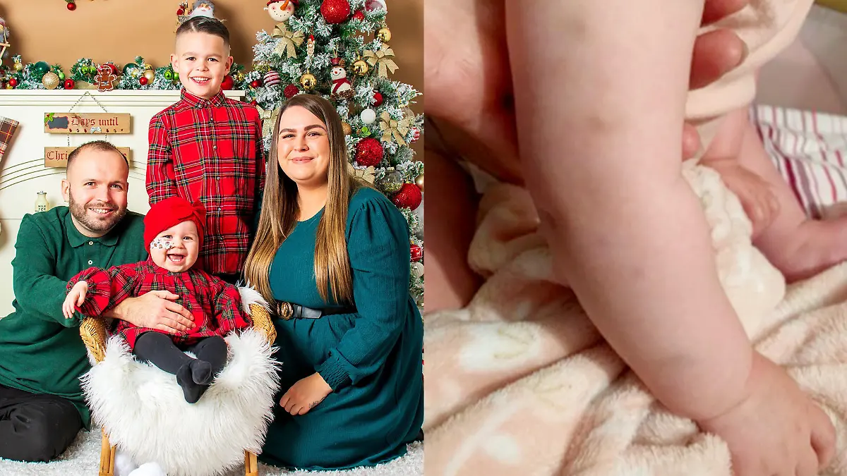Isla Jenkins mit ihrer Familie an Weihnachten