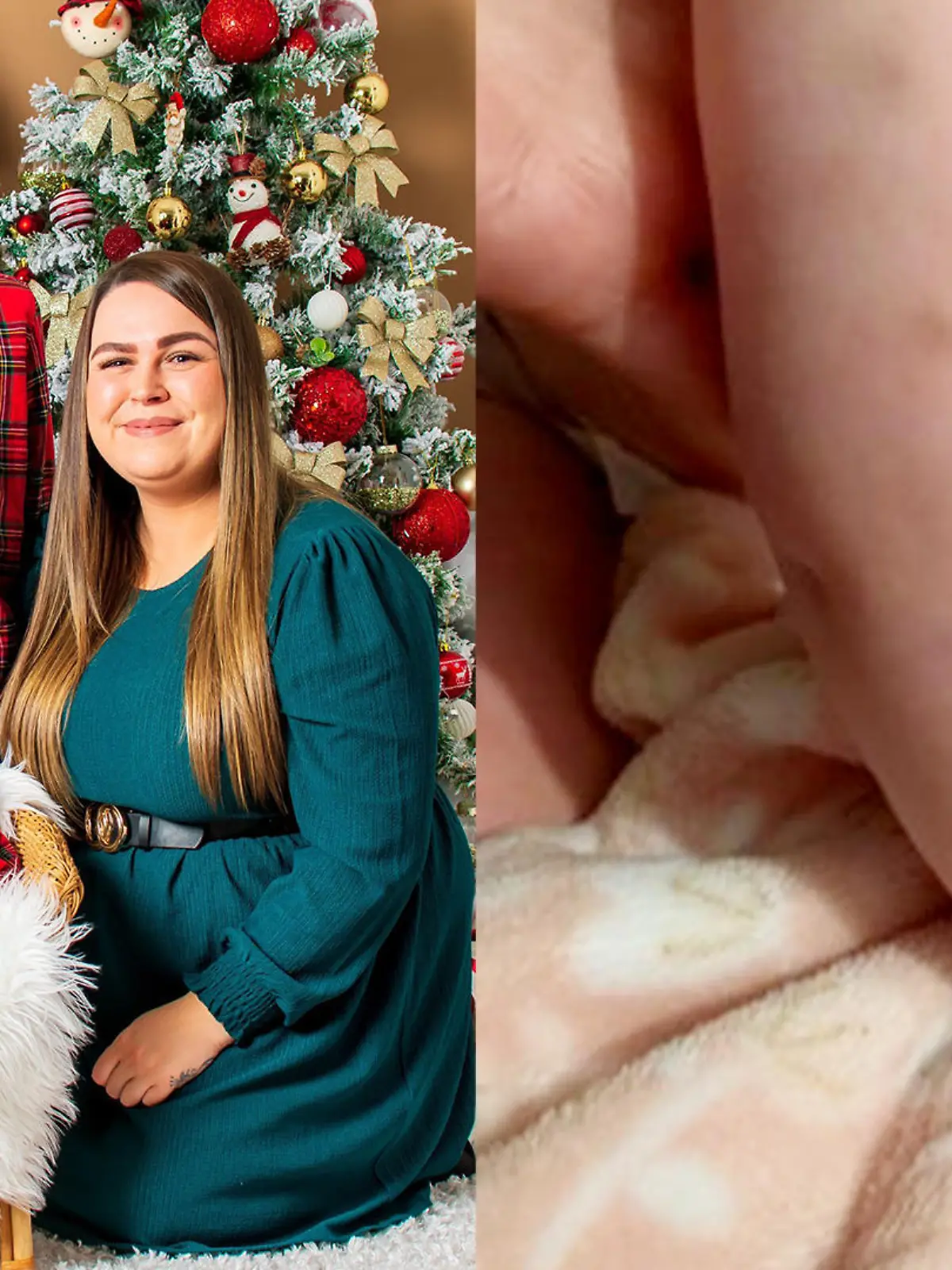 Isla Jenkins mit ihrer Familie an Weihnachten
