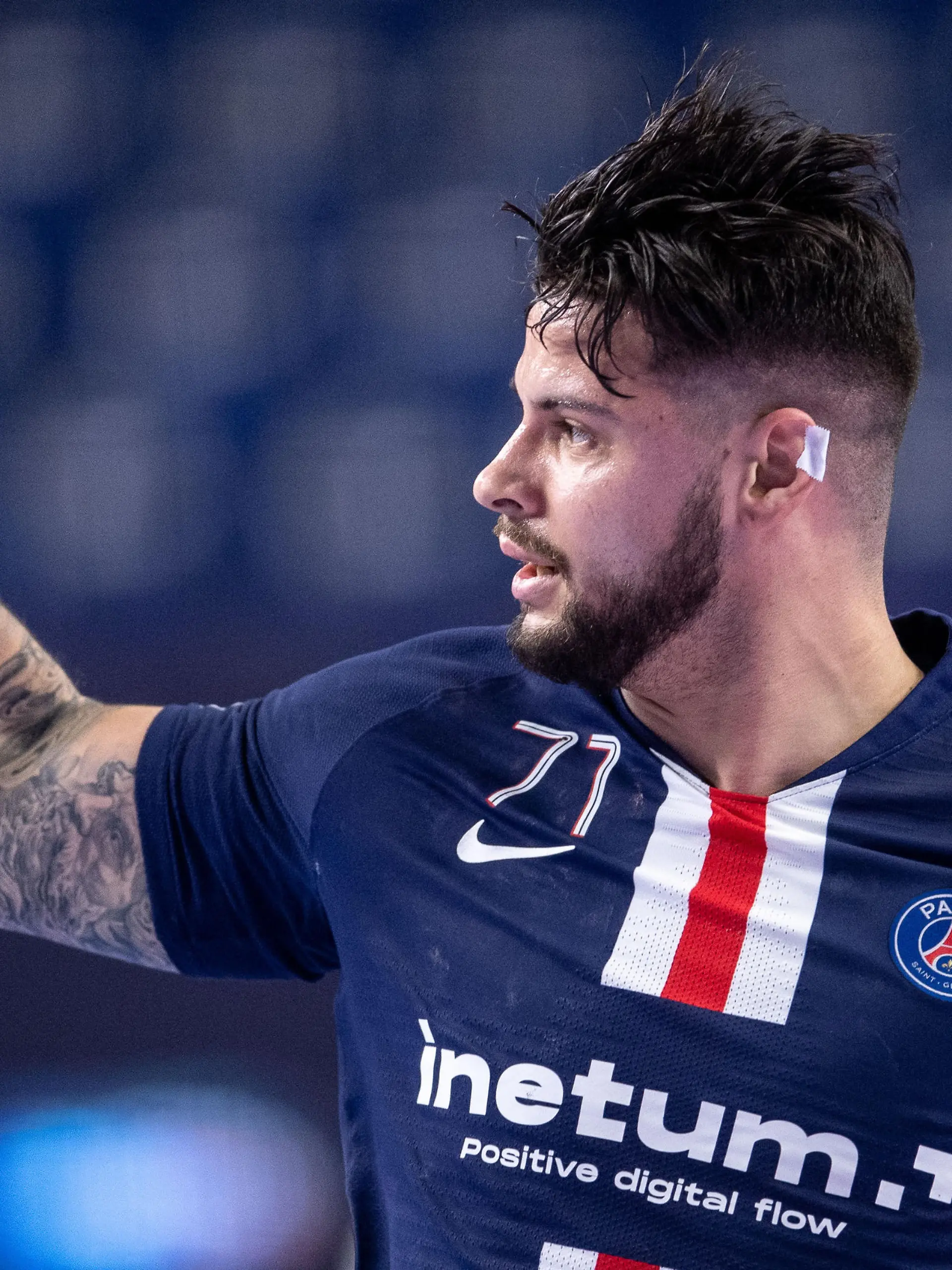 Handball: Champions League, Paris St. Germain - Telek. Veszprem, Finalrunde, Final Four, Spiel um Platz 3. Elohim Prandi von Paris jubelt nach einem Tor.