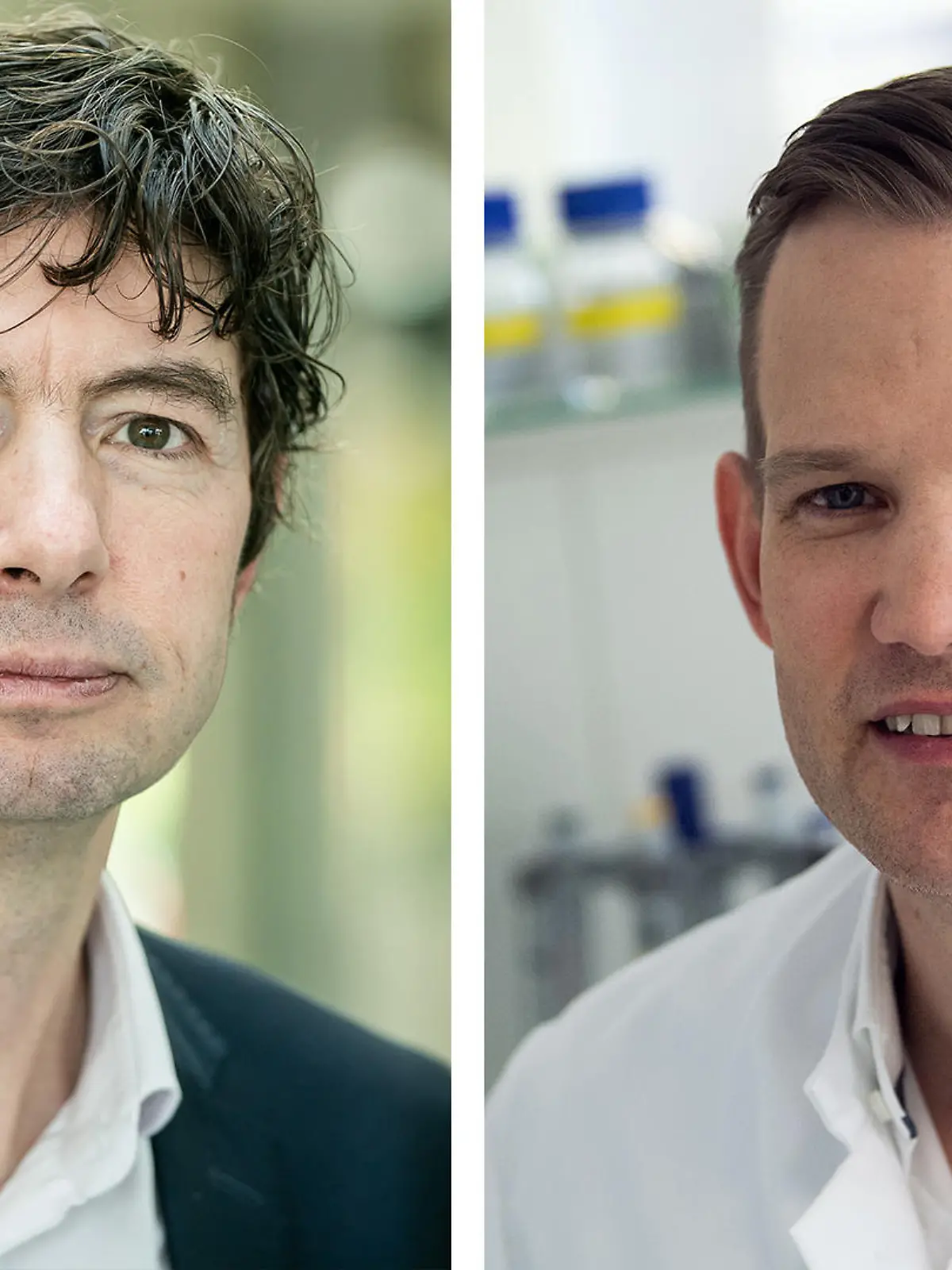 Die Virologen Christian Drosten (links) und Hendrik Streeck (rechts)