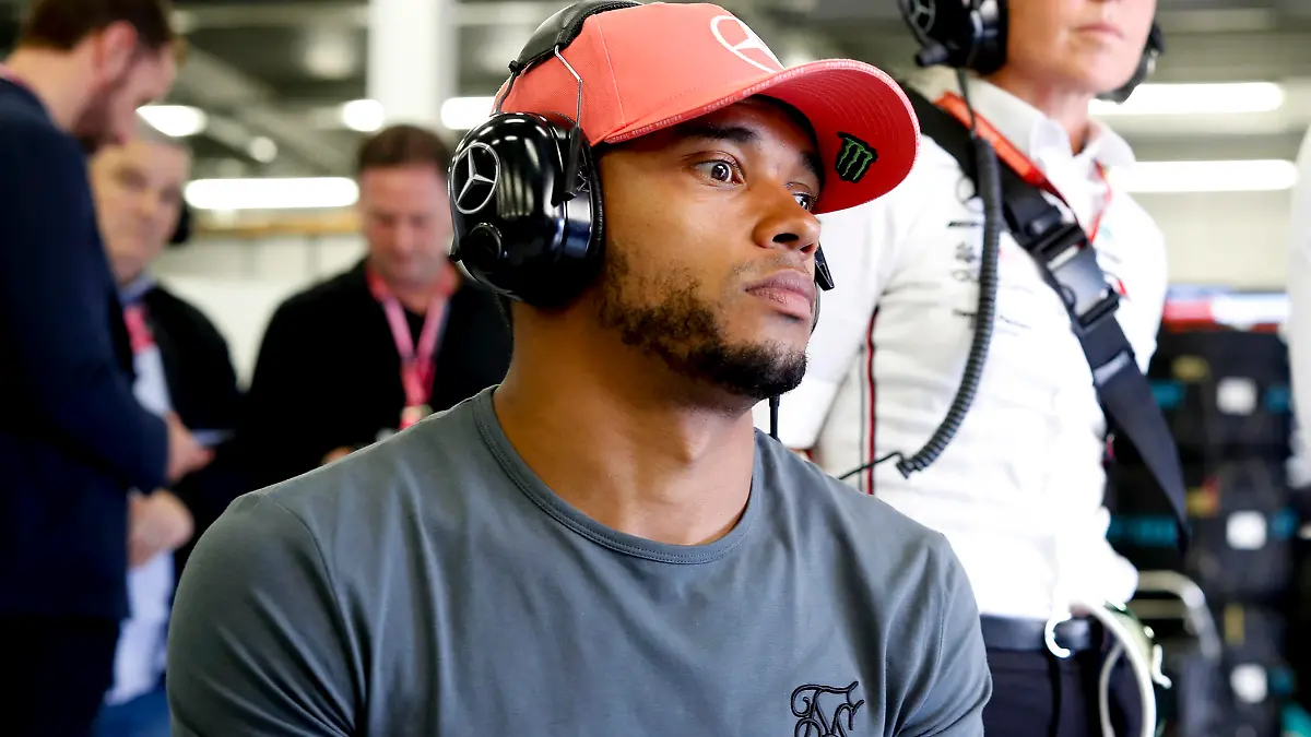 Motorsports: FIA Formula One World Championship 2019, Grand Prix of Great Britain, Nicolas, brother of #44 Lewis Hamilton (GBR, Mercedes AMG Petronas Motorsport),