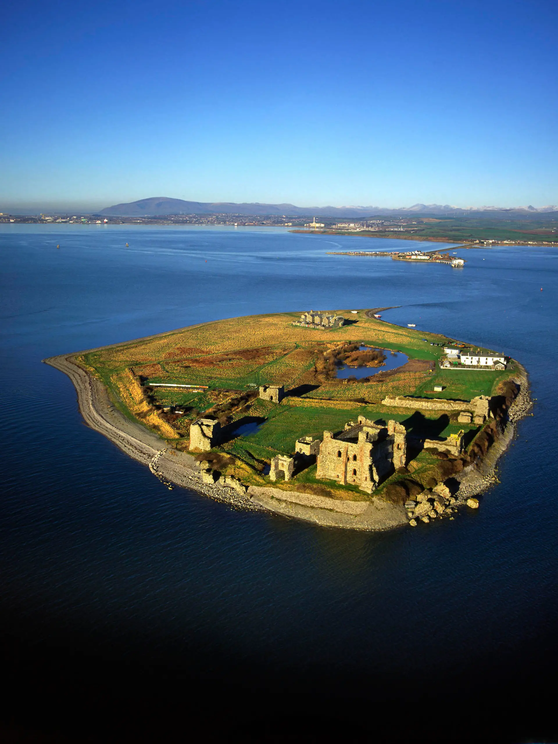 England - Aerial view, Piel Castle