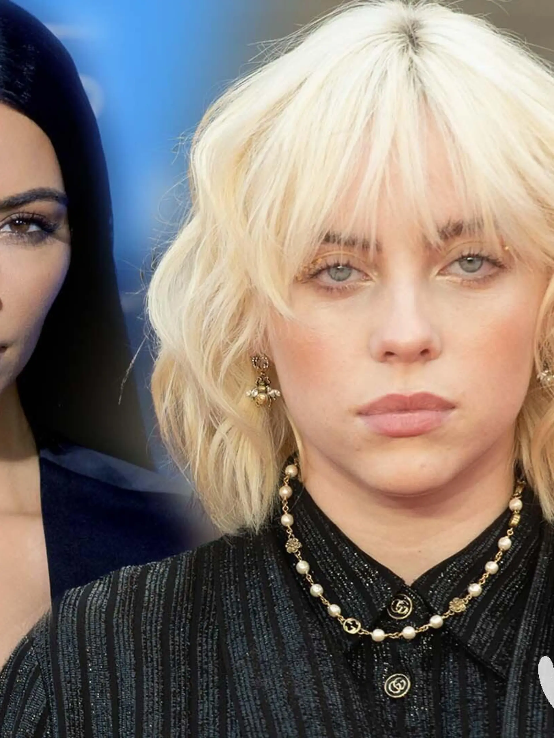 Kim Kardashian und Billie Eilish und ihre Frisuren.