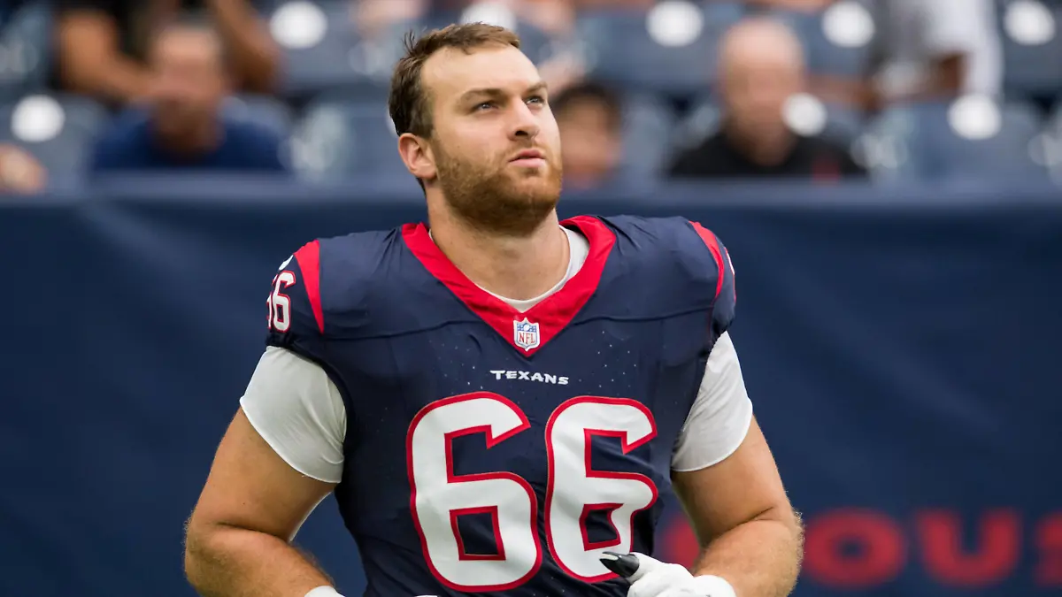 August 19, 2023: Houston Texans offensive tackle Kilian Zierer 66 during a preseason game between the Miami Dolphins and the Houston Texans in Houston, TX. .. /CSM USA - ZUMAc04_ 20230819_zma_c04_401 Copyright: xTraskxSmithx